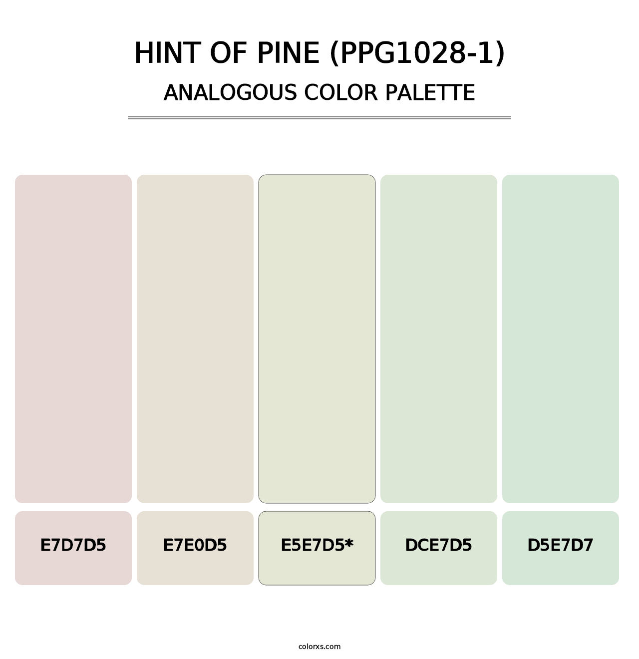 Hint Of Pine (PPG1028-1) - Analogous Color Palette