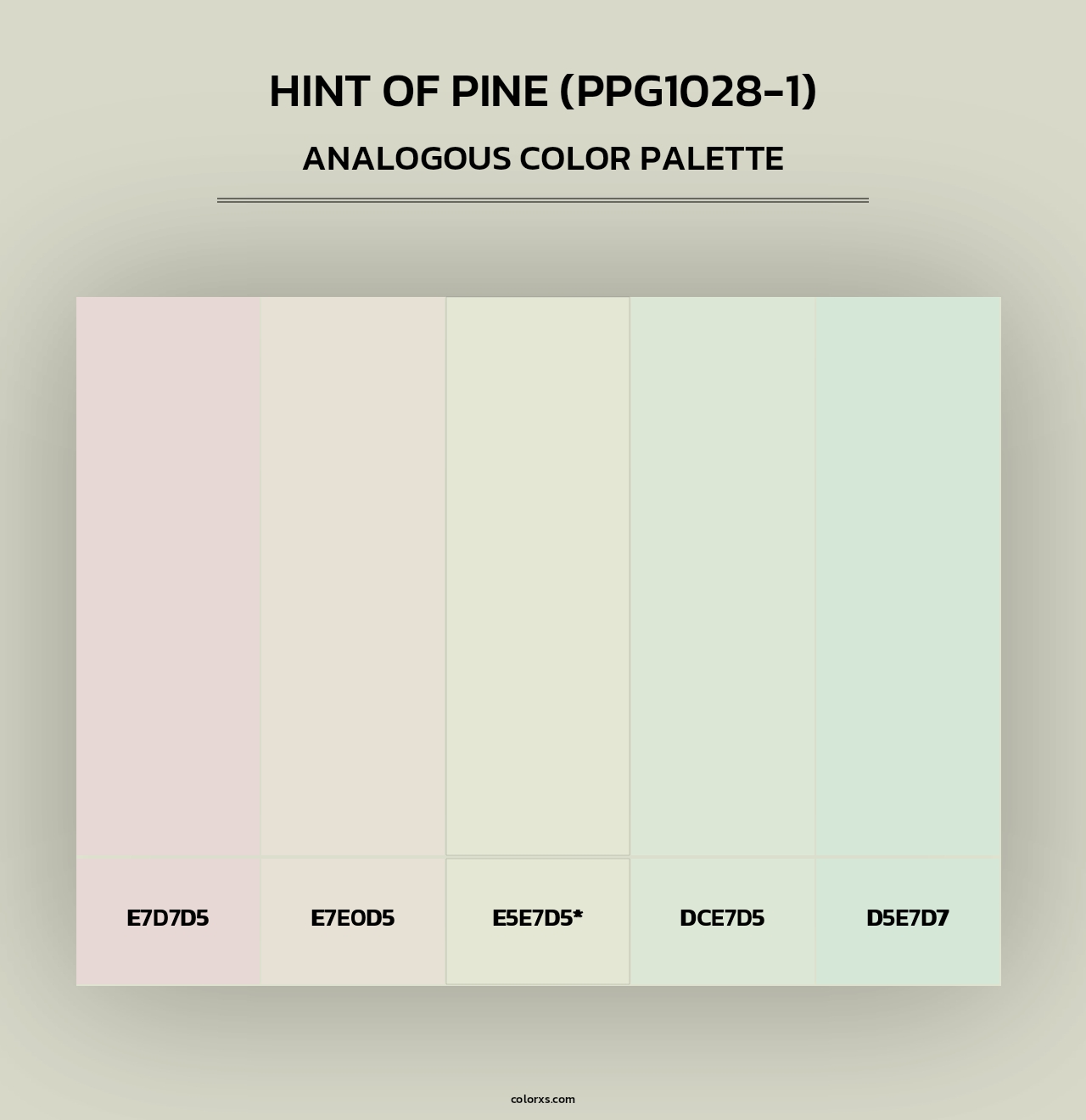 Hint Of Pine (PPG1028-1) - Analogous Color Palette