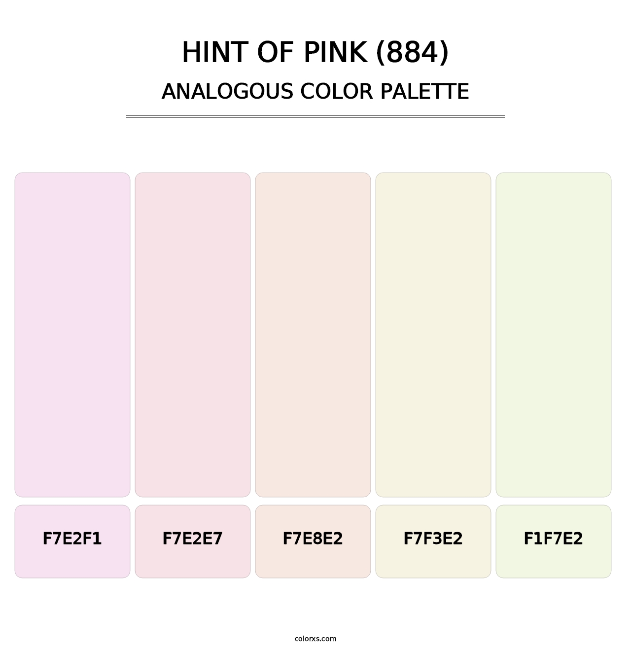 Hint of Pink (884) - Analogous Color Palette
