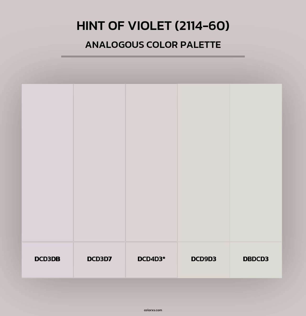 Hint of Violet (2114-60) - Analogous Color Palette