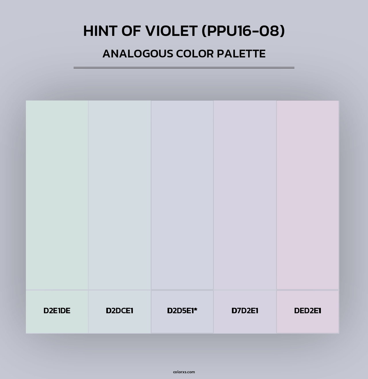 Hint Of Violet (PPU16-08) - Analogous Color Palette