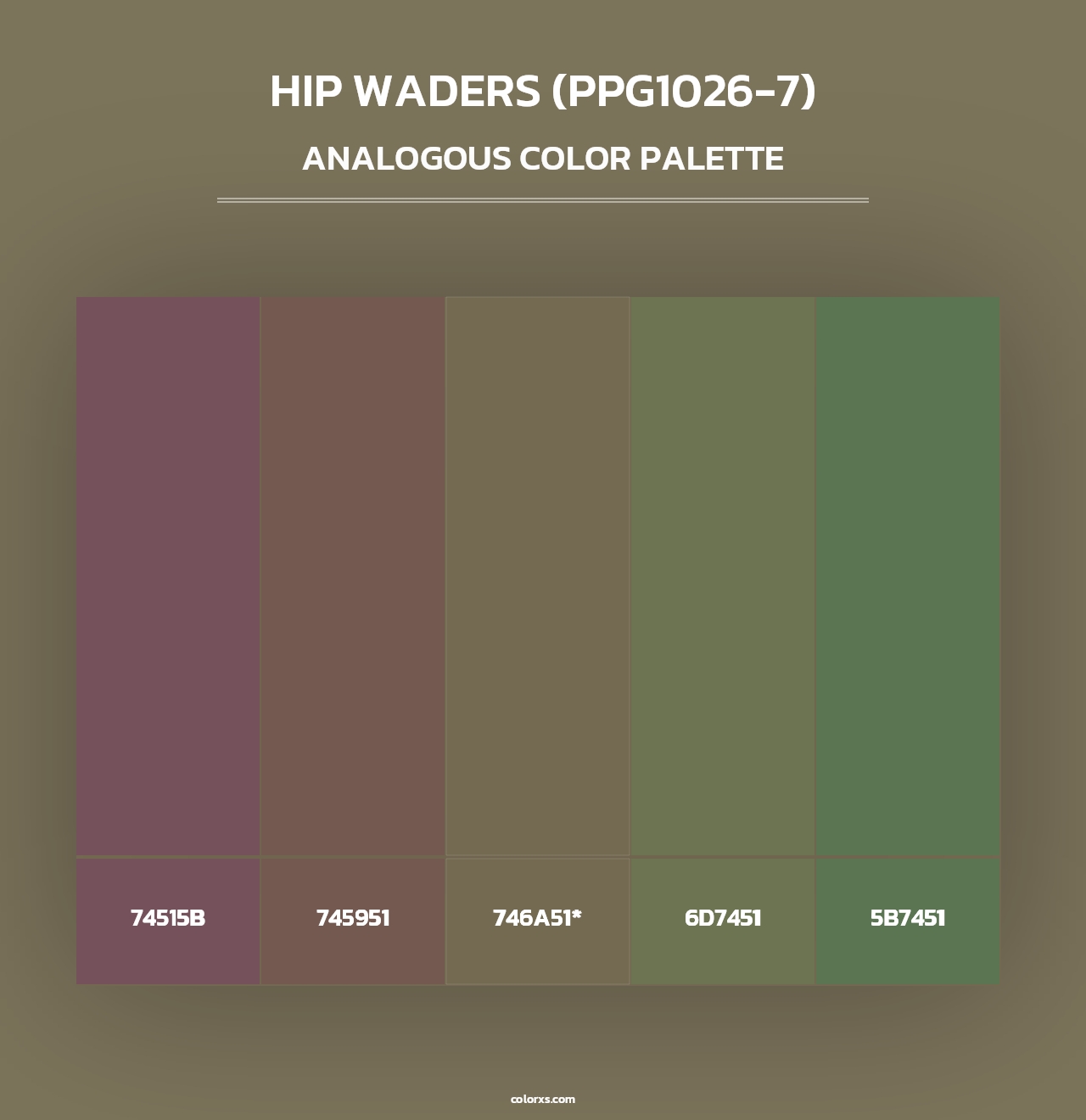 Hip Waders (PPG1026-7) - Analogous Color Palette