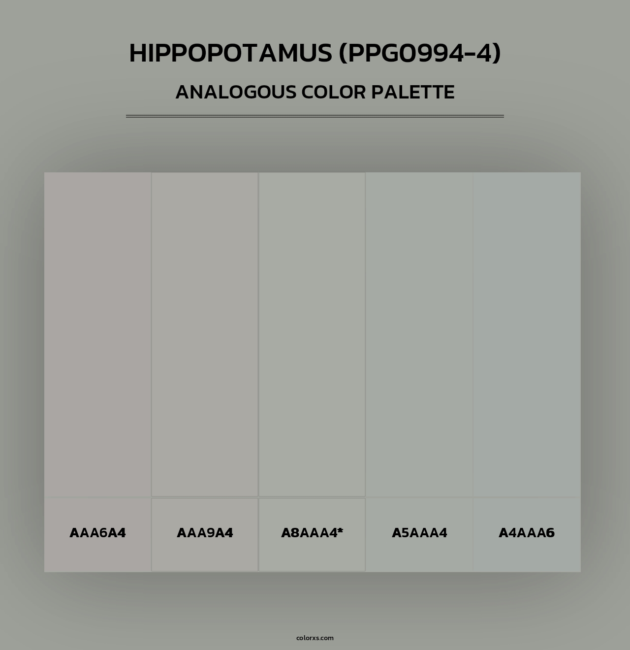 Hippopotamus (PPG0994-4) - Analogous Color Palette