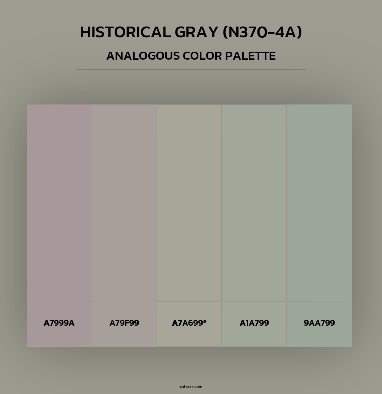 Historical Gray (N370-4A) - Analogous Color Palette