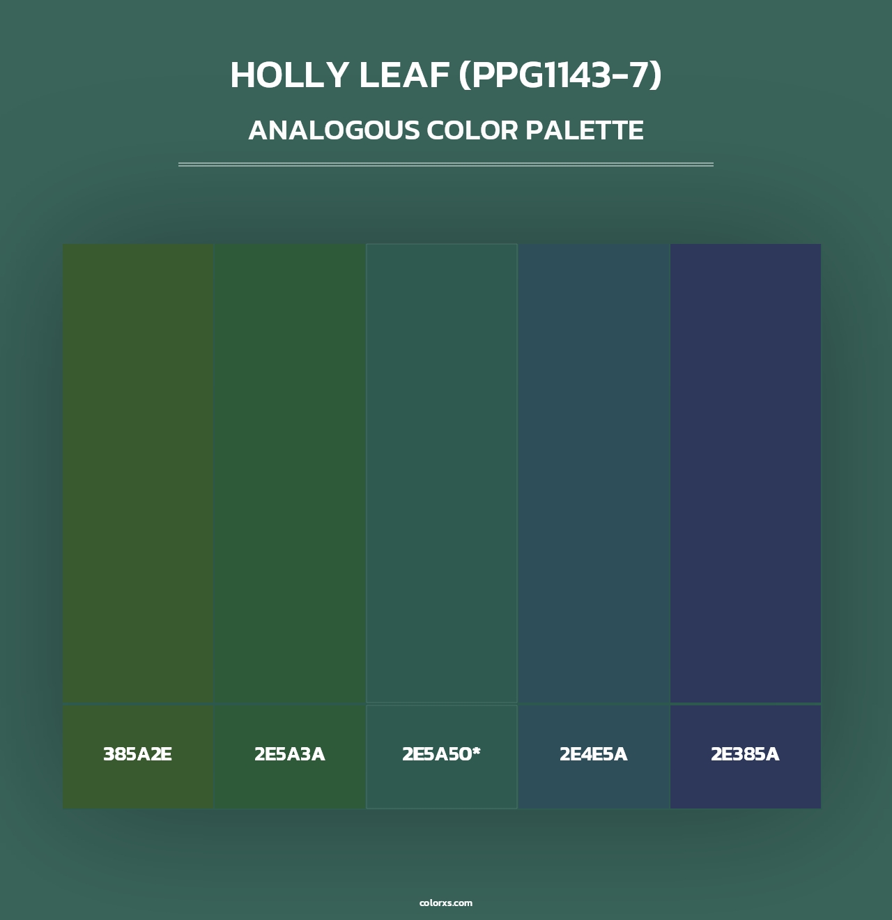 Holly Leaf (PPG1143-7) - Analogous Color Palette