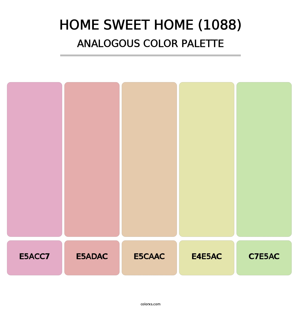 Home Sweet Home (1088) - Analogous Color Palette