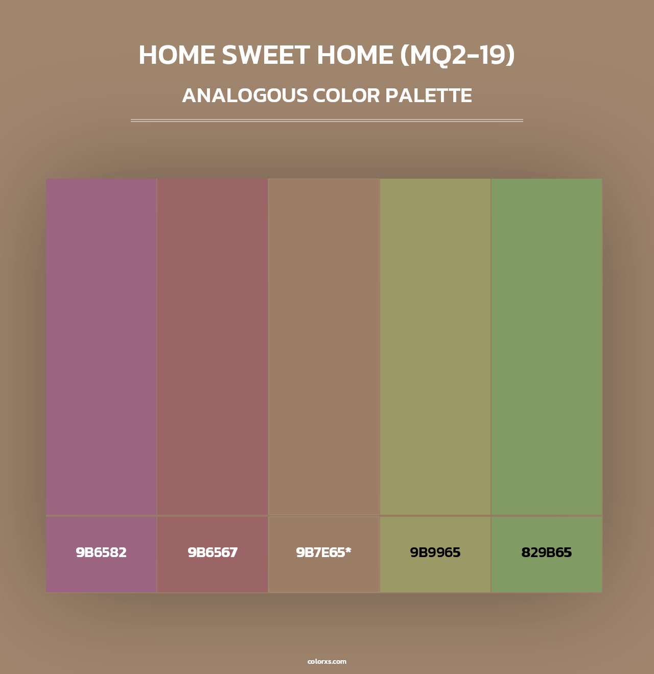 Home Sweet Home (MQ2-19) - Analogous Color Palette