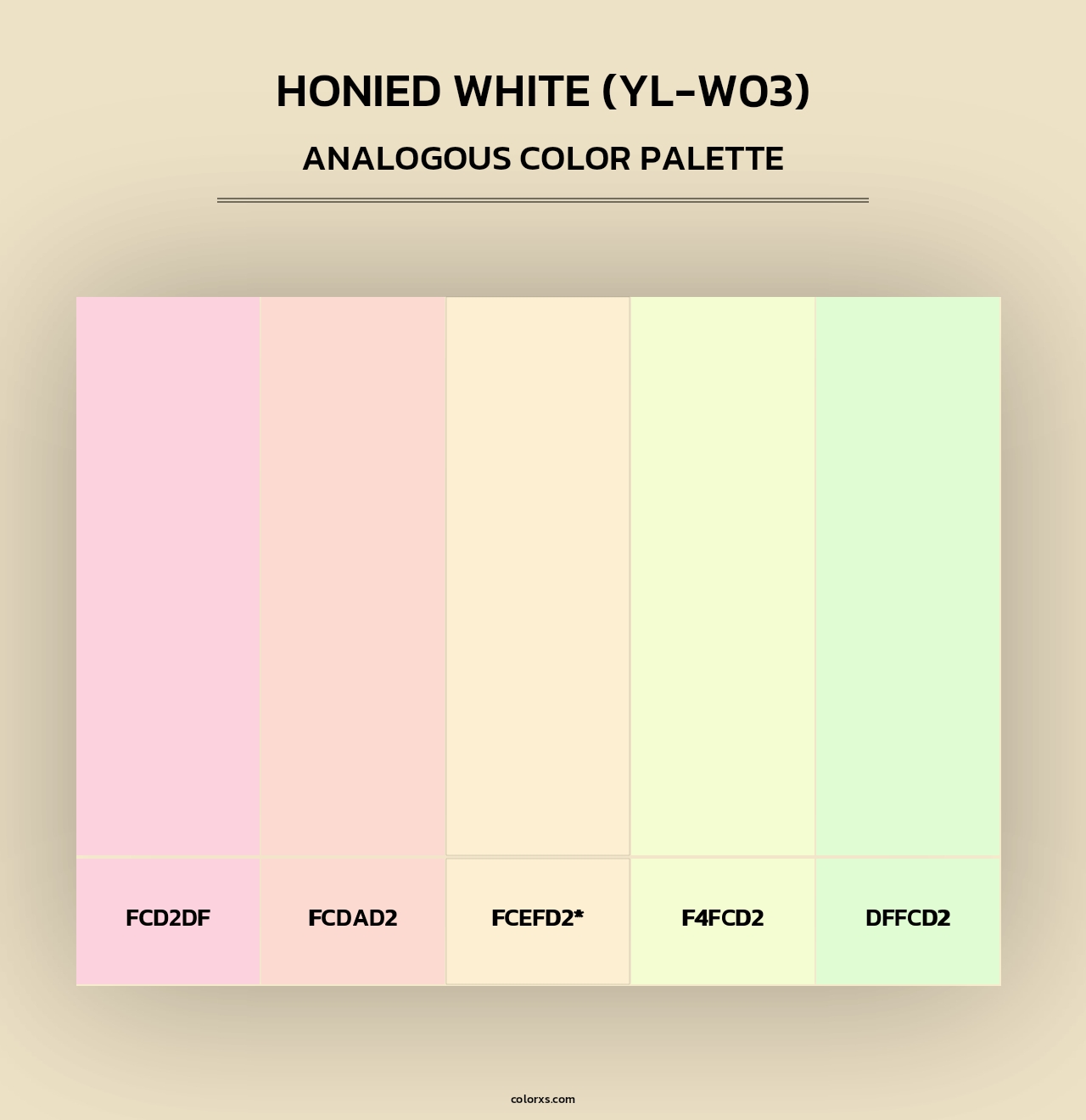 Honied White (YL-W03) - Analogous Color Palette