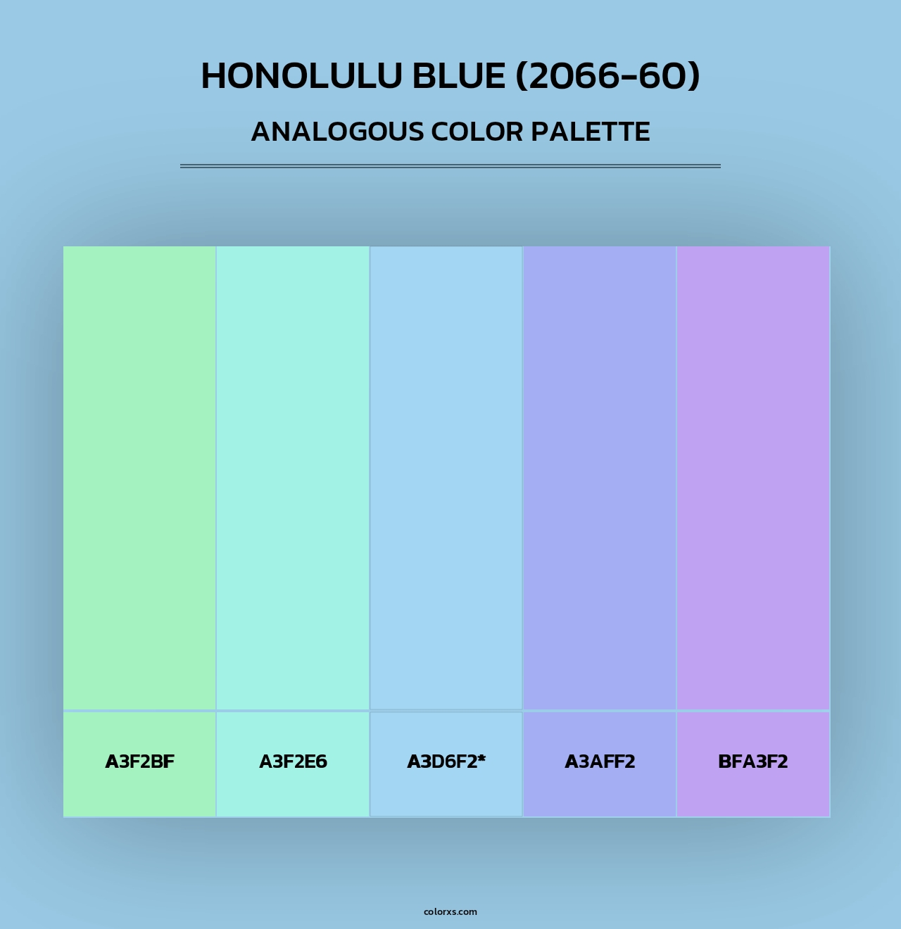 Honolulu Blue (2066-60) - Analogous Color Palette