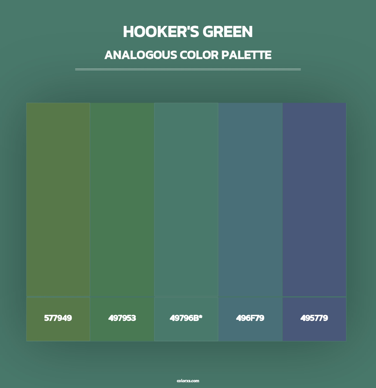 Hooker's Green - Analogous Color Palette