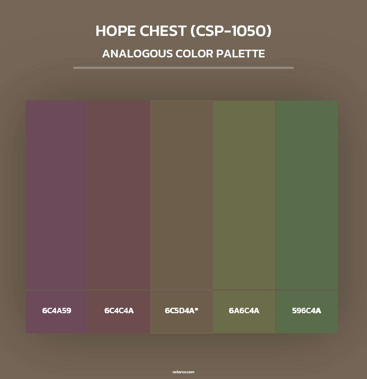 Hope Chest (CSP-1050) - Analogous Color Palette