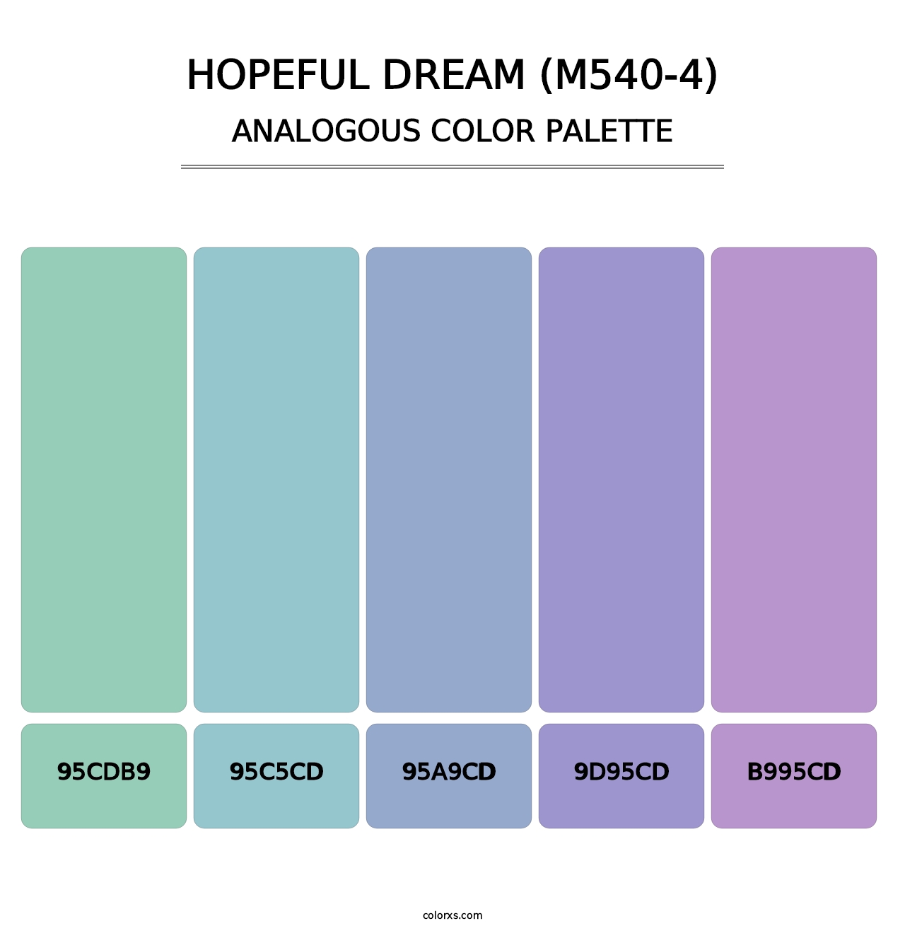 Hopeful Dream (M540-4) - Analogous Color Palette