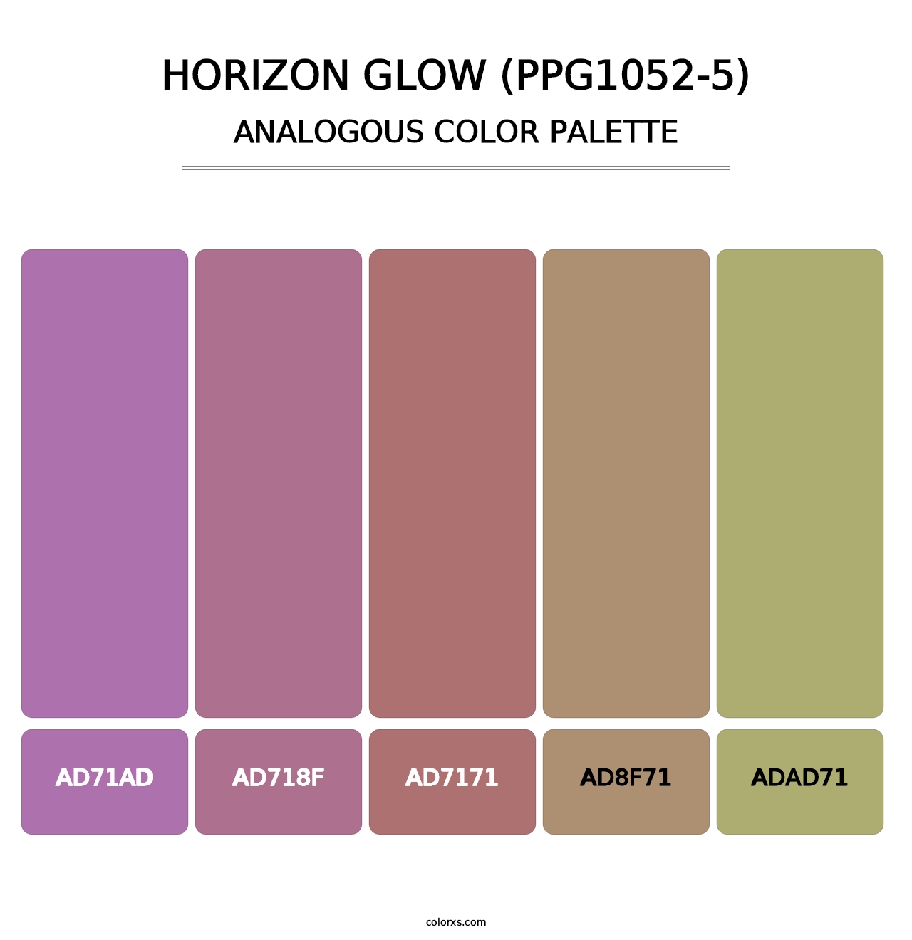 Horizon Glow (PPG1052-5) - Analogous Color Palette