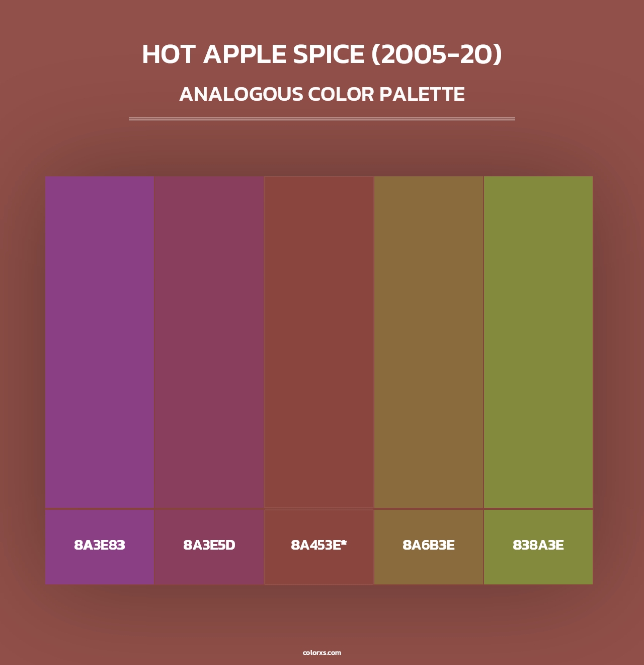 Hot Apple Spice (2005-20) - Analogous Color Palette