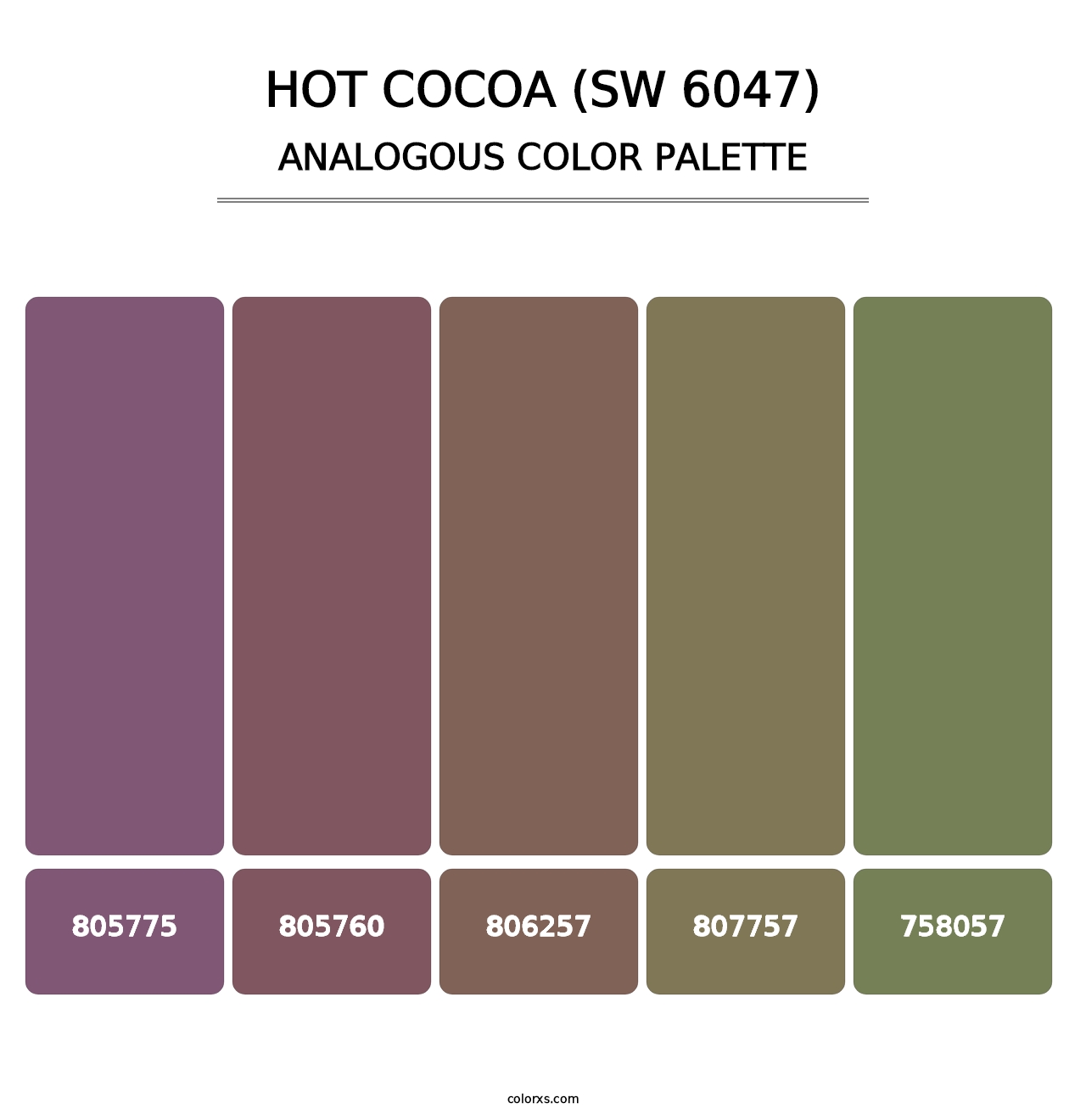 Hot Cocoa (SW 6047) - Analogous Color Palette