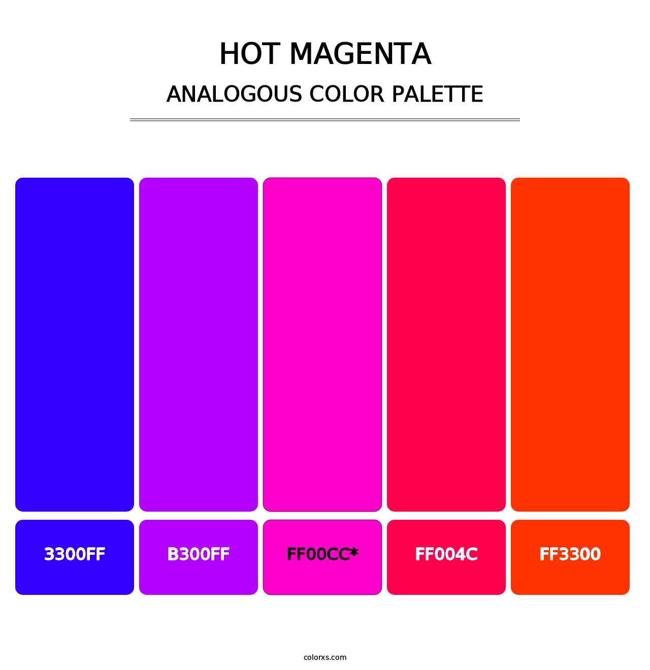 Hot Magenta - Analogous Color Palette