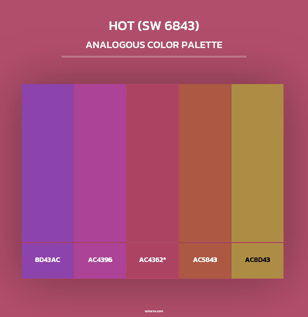 Hot (SW 6843) - Analogous Color Palette