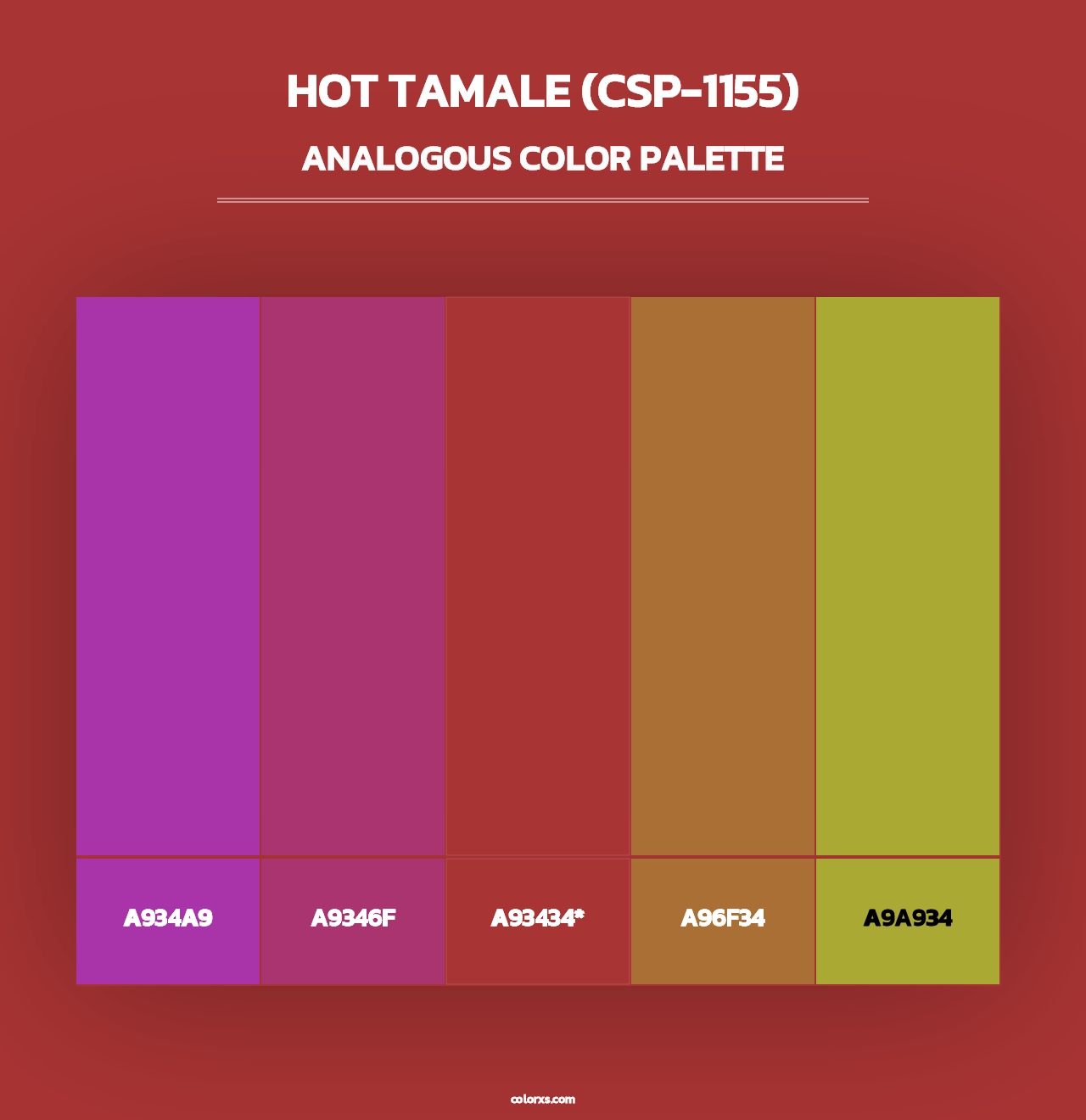Hot Tamale (CSP-1155) - Analogous Color Palette