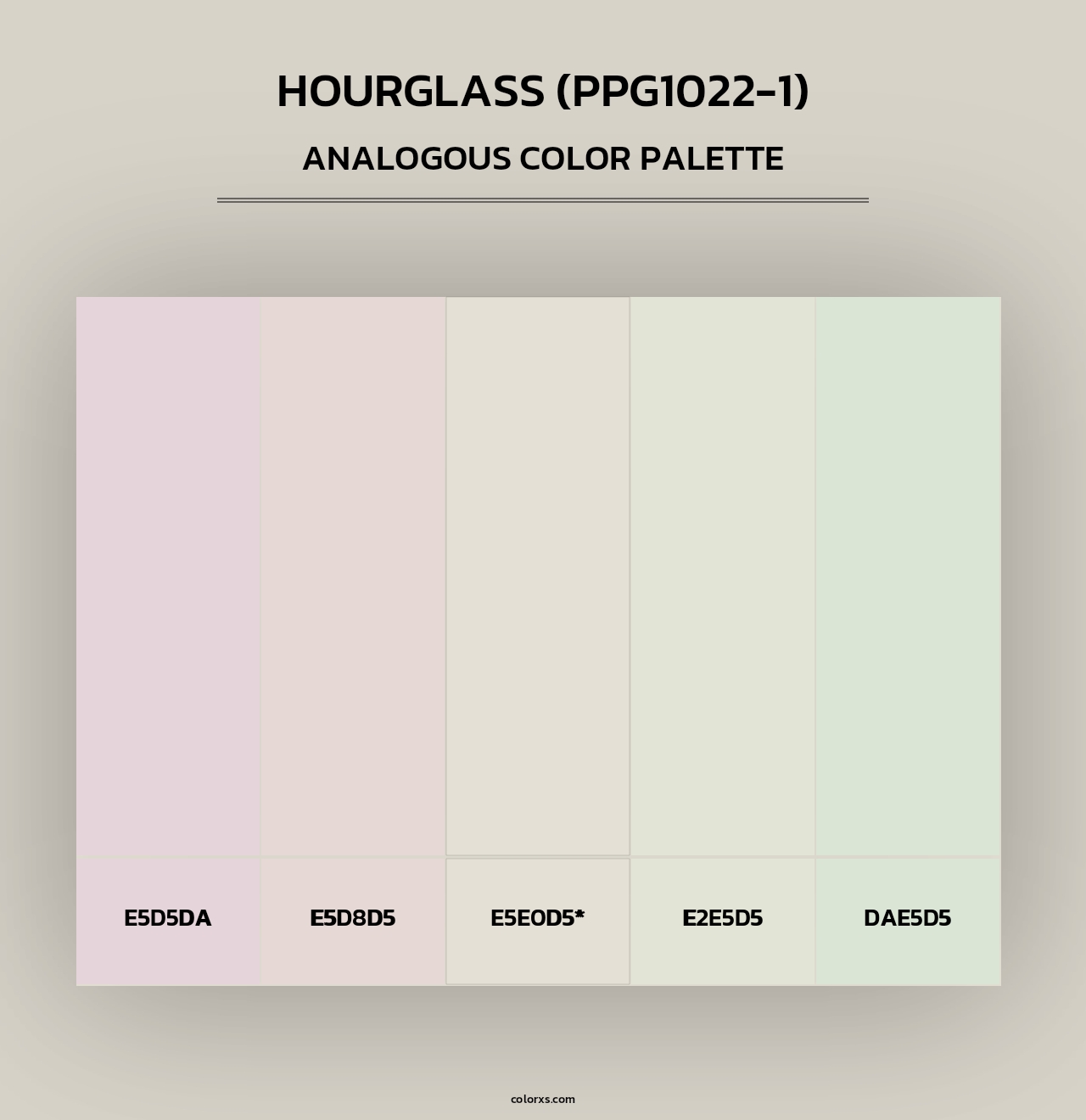 Hourglass (PPG1022-1) - Analogous Color Palette