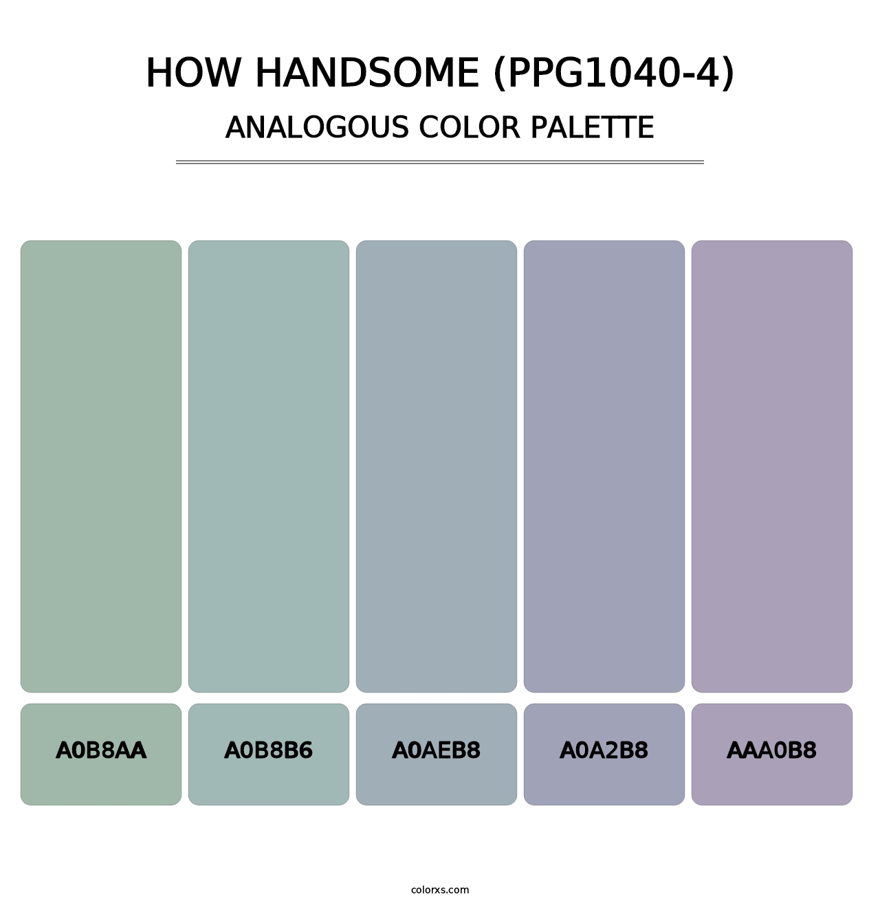How Handsome (PPG1040-4) - Analogous Color Palette