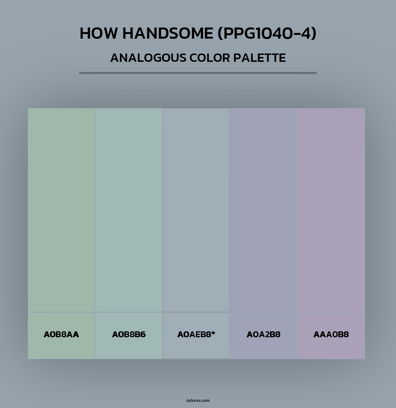 How Handsome (PPG1040-4) - Analogous Color Palette