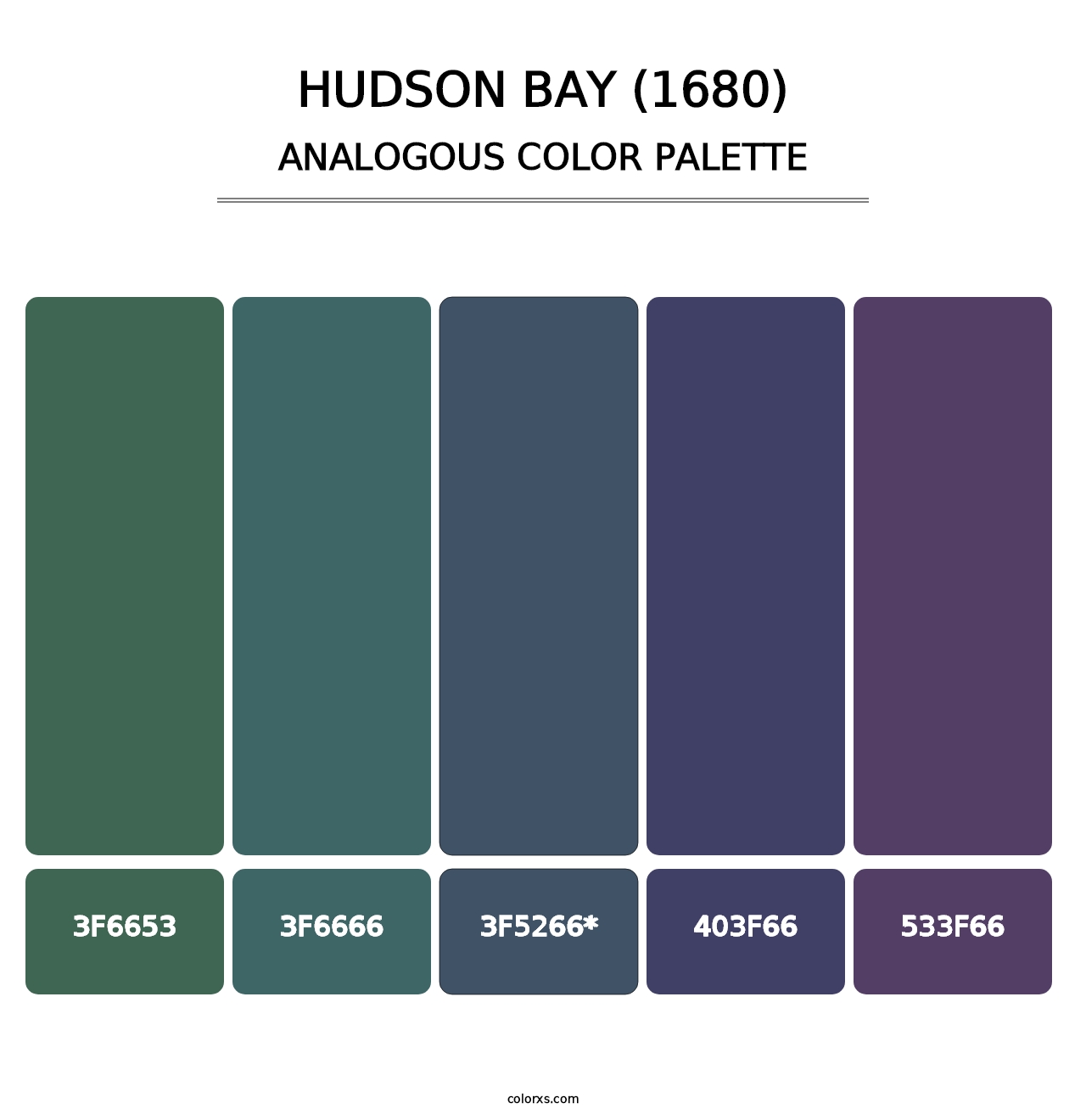 Hudson Bay (1680) - Analogous Color Palette
