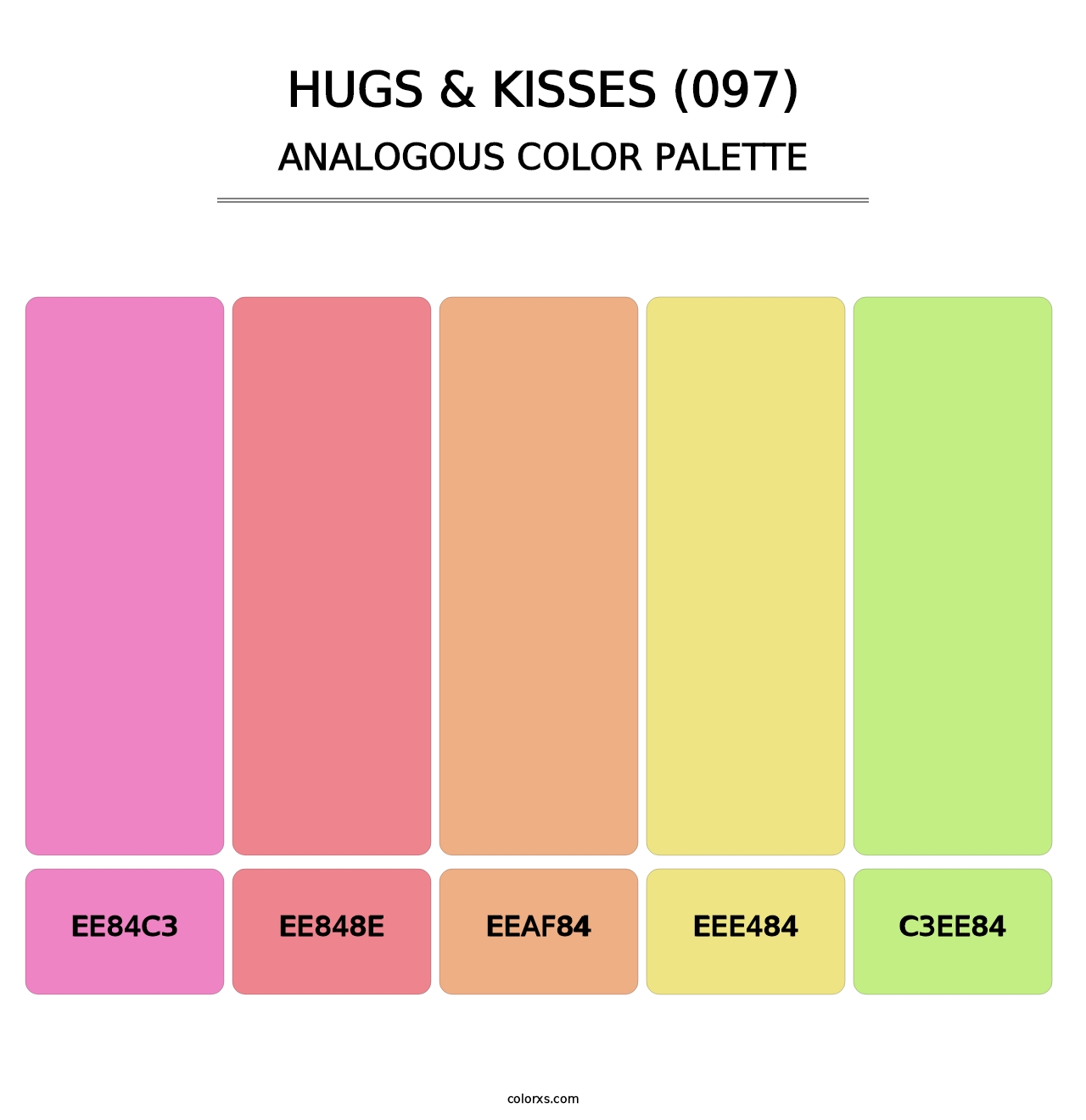 Hugs & Kisses (097) - Analogous Color Palette