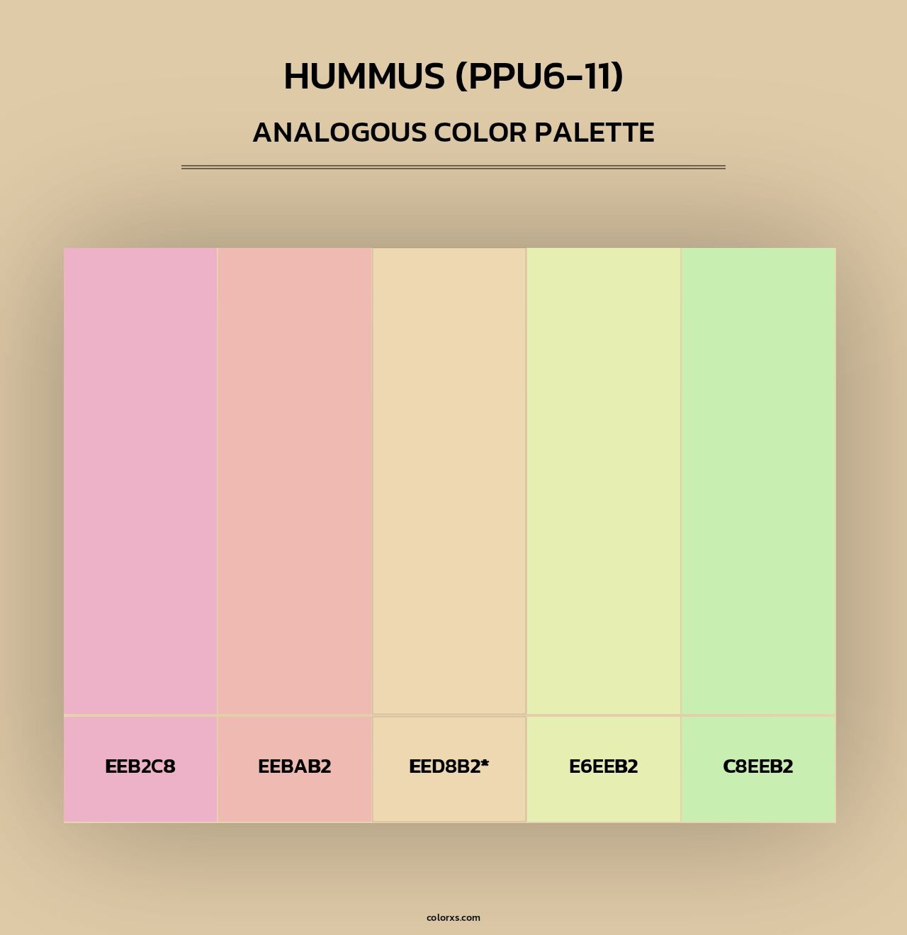 Hummus (PPU6-11) - Analogous Color Palette