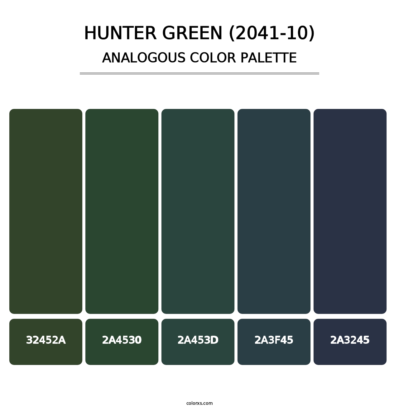 Hunter Green (2041-10) - Analogous Color Palette