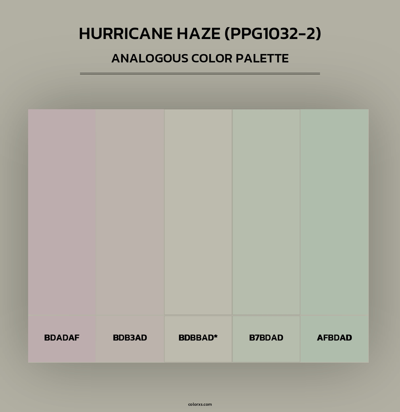 Hurricane Haze (PPG1032-2) - Analogous Color Palette