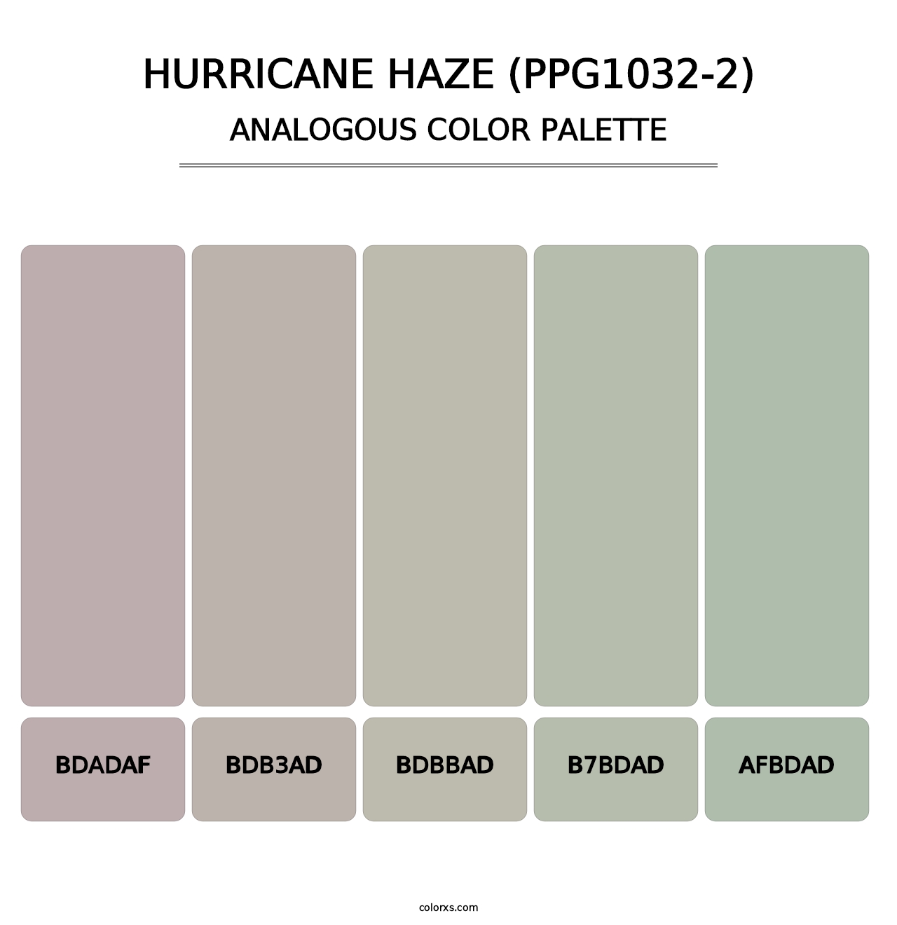 Hurricane Haze (PPG1032-2) - Analogous Color Palette