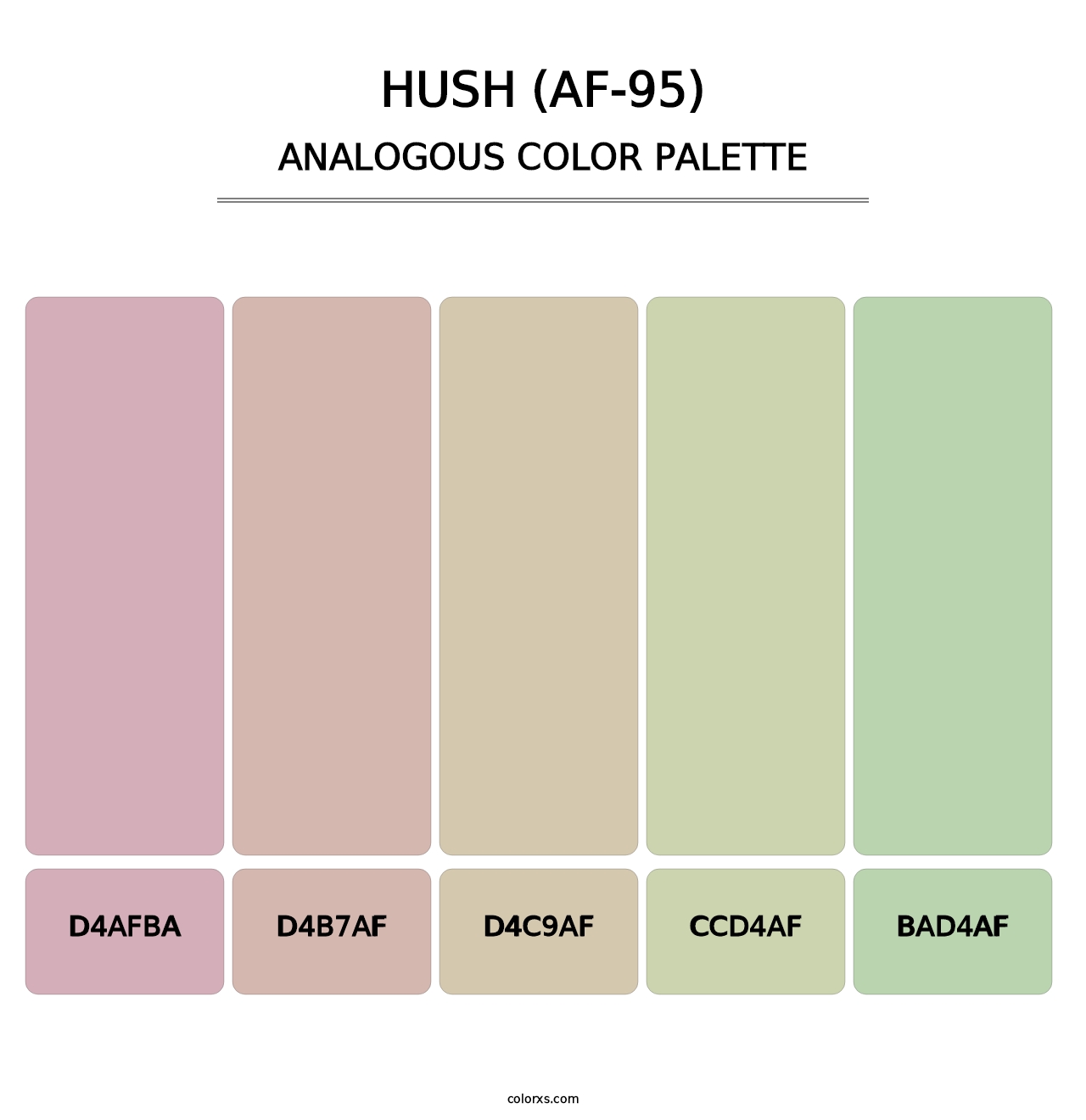 Hush (AF-95) - Analogous Color Palette