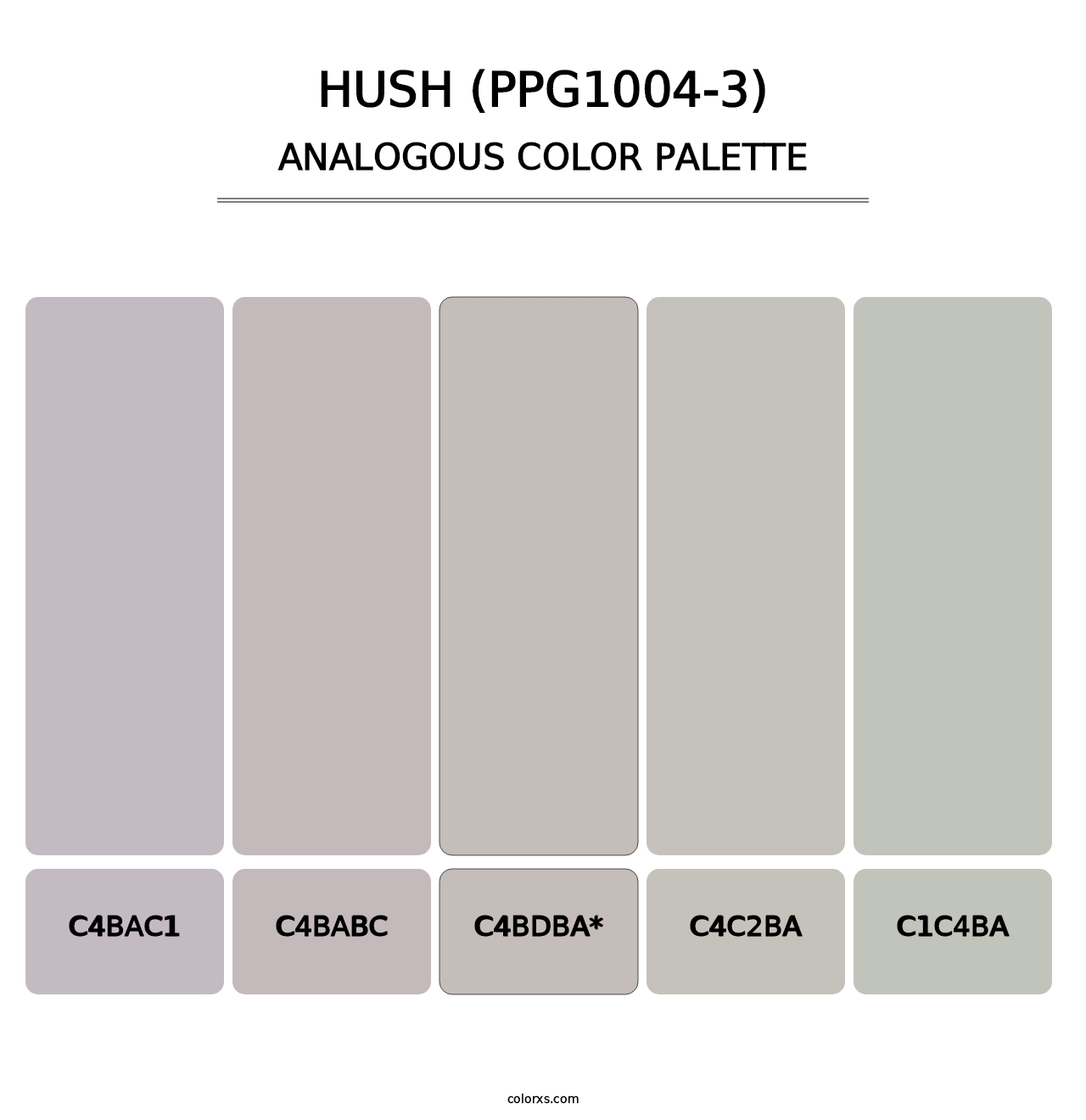 Hush (PPG1004-3) - Analogous Color Palette