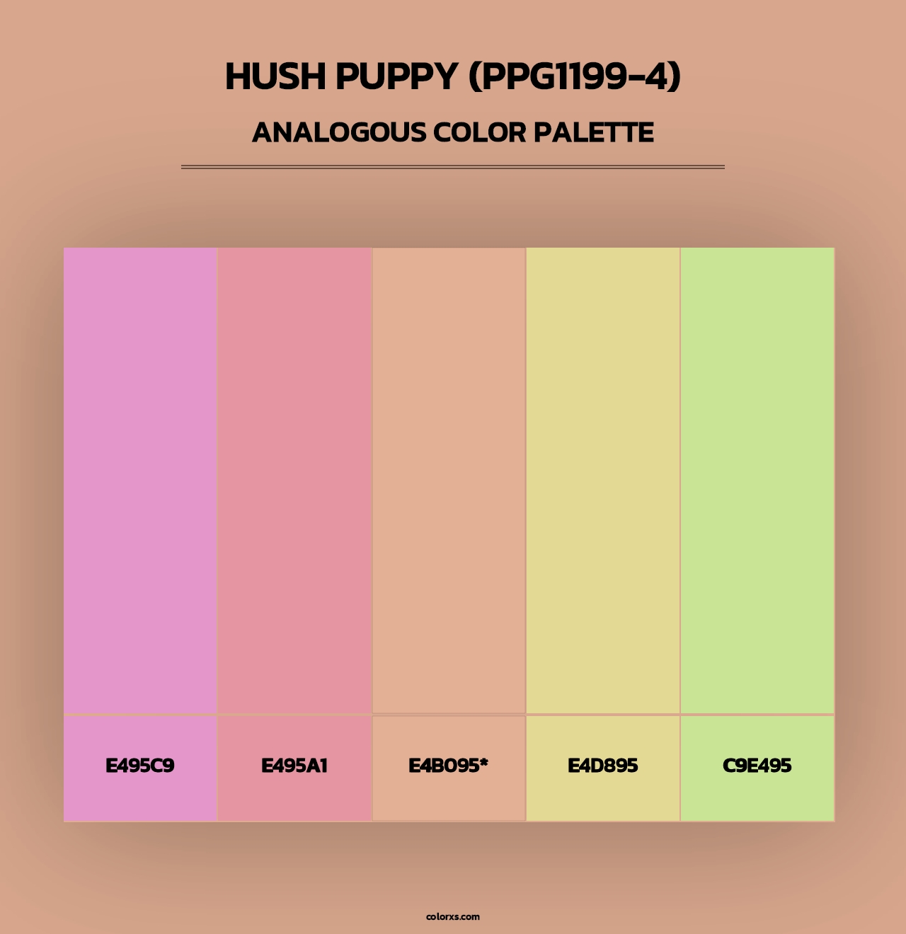Hush Puppy (PPG1199-4) - Analogous Color Palette