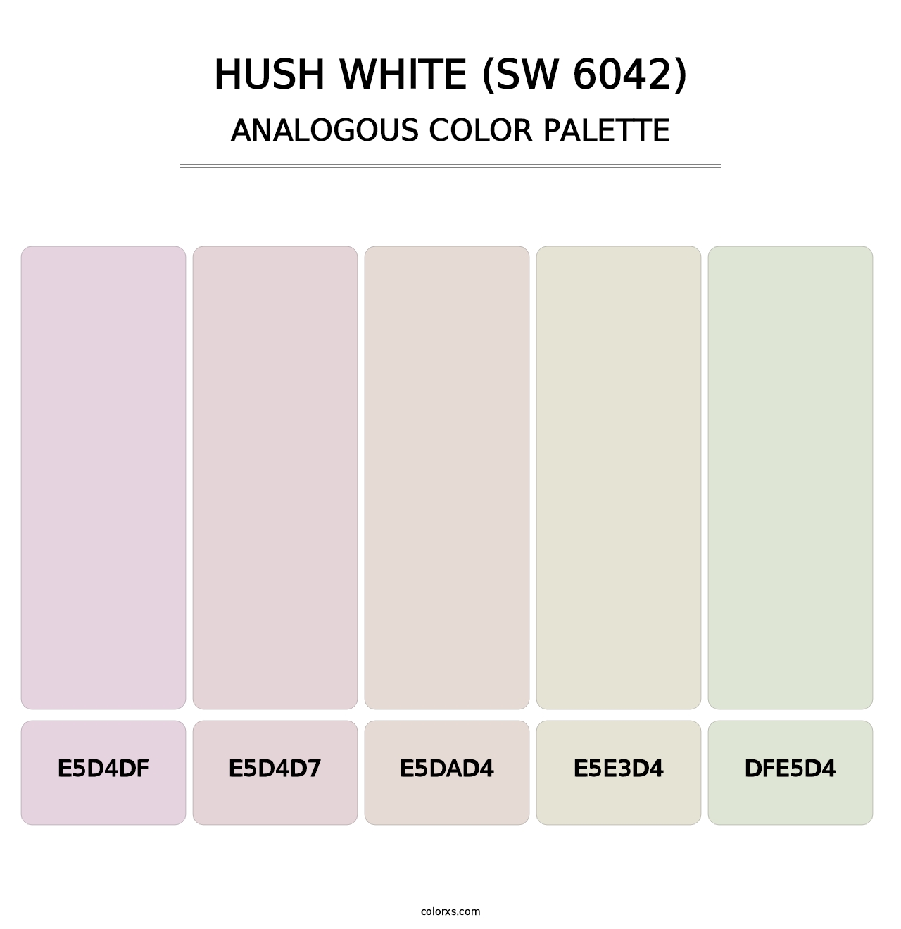 Hush White (SW 6042) - Analogous Color Palette