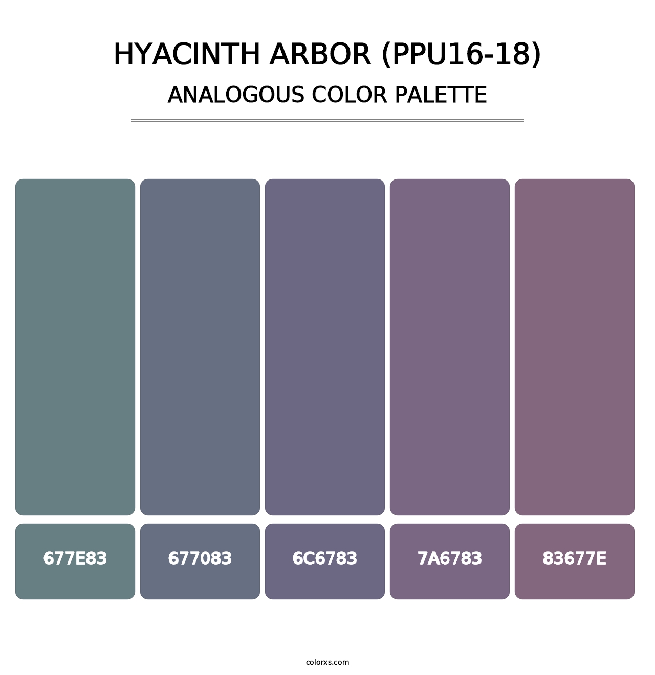Hyacinth Arbor (PPU16-18) - Analogous Color Palette