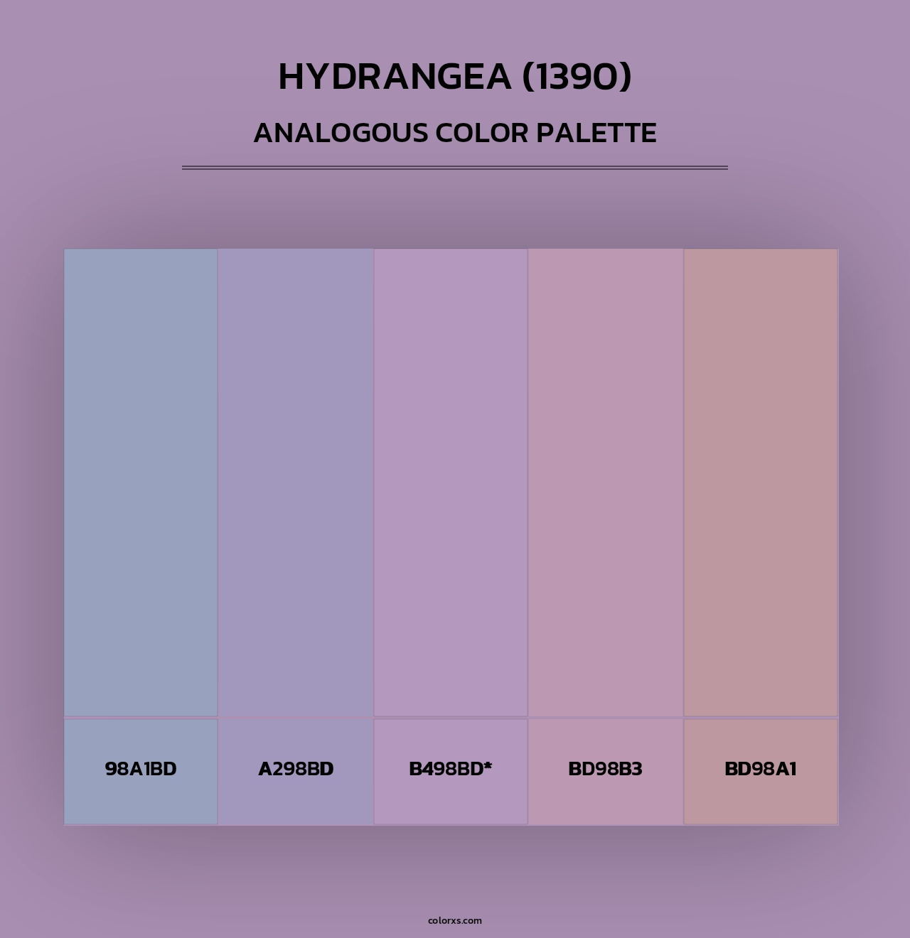 Hydrangea (1390) - Analogous Color Palette