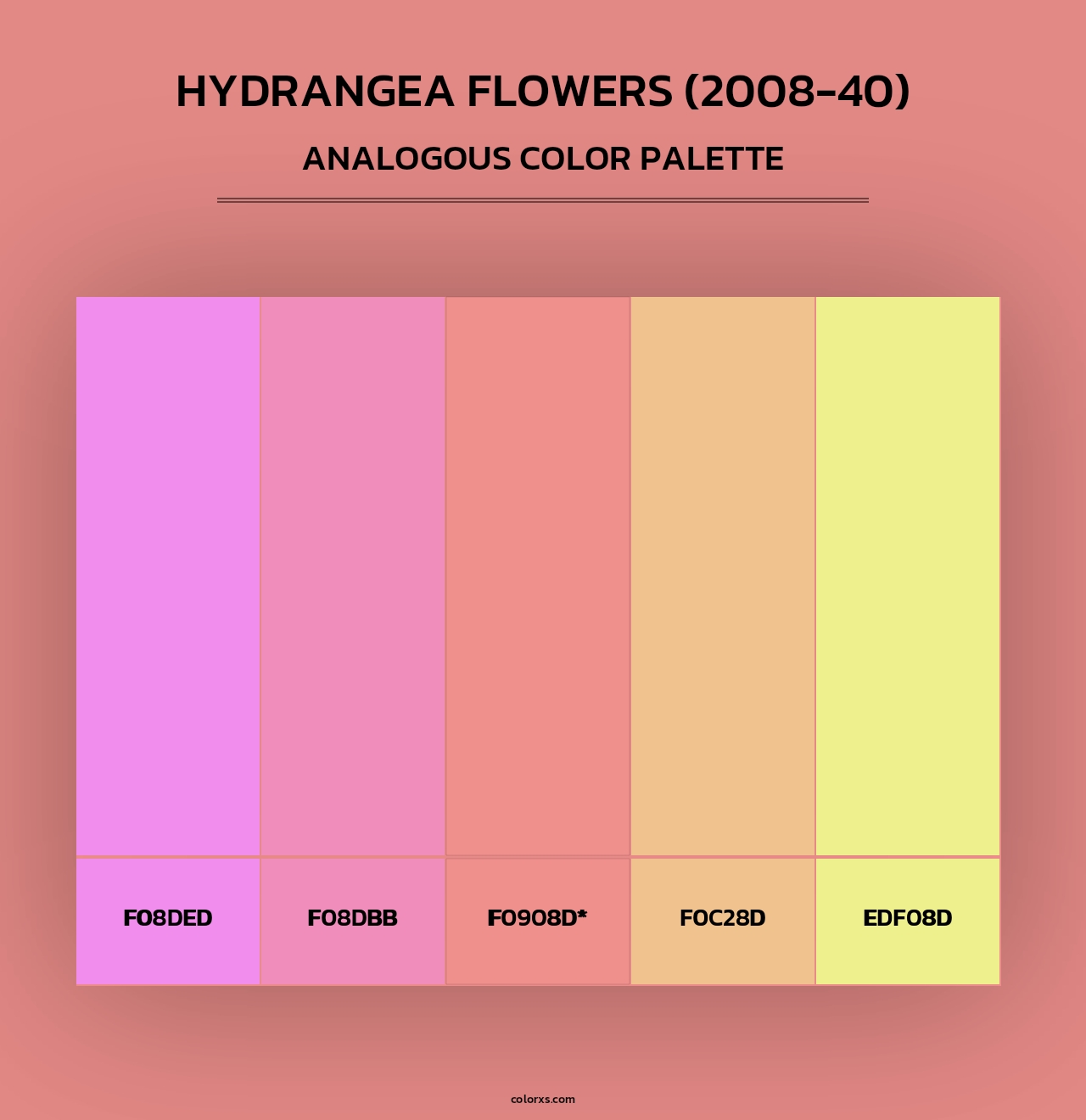 Hydrangea Flowers (2008-40) - Analogous Color Palette