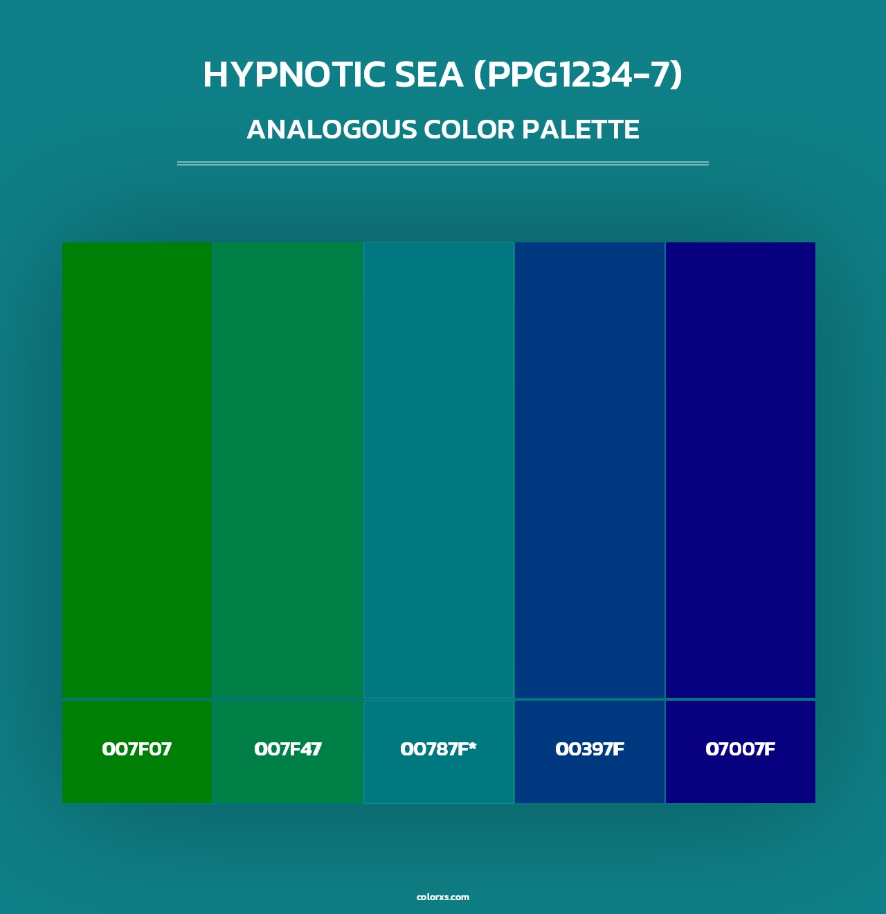 Hypnotic Sea (PPG1234-7) - Analogous Color Palette