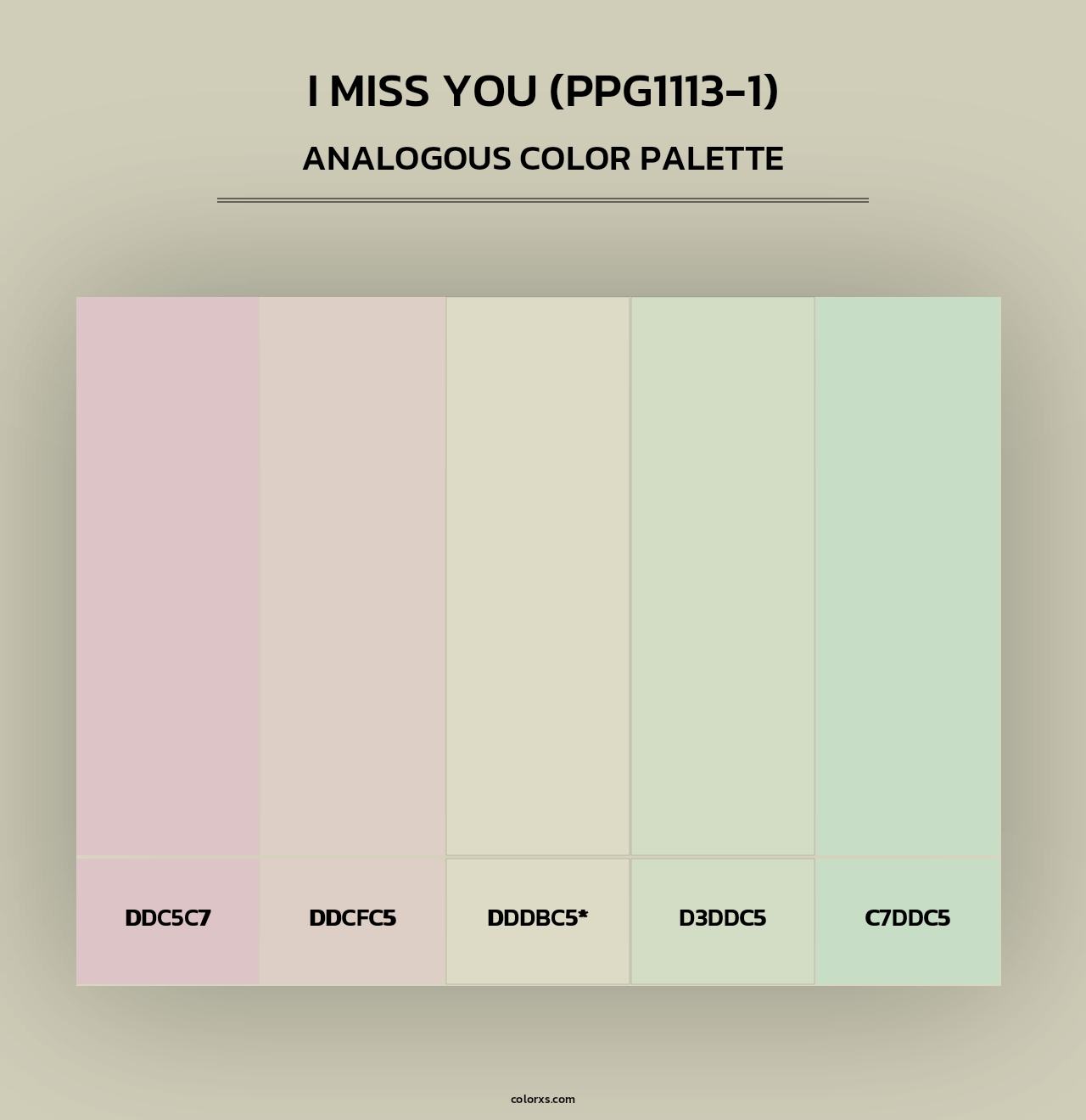 I Miss You (PPG1113-1) - Analogous Color Palette