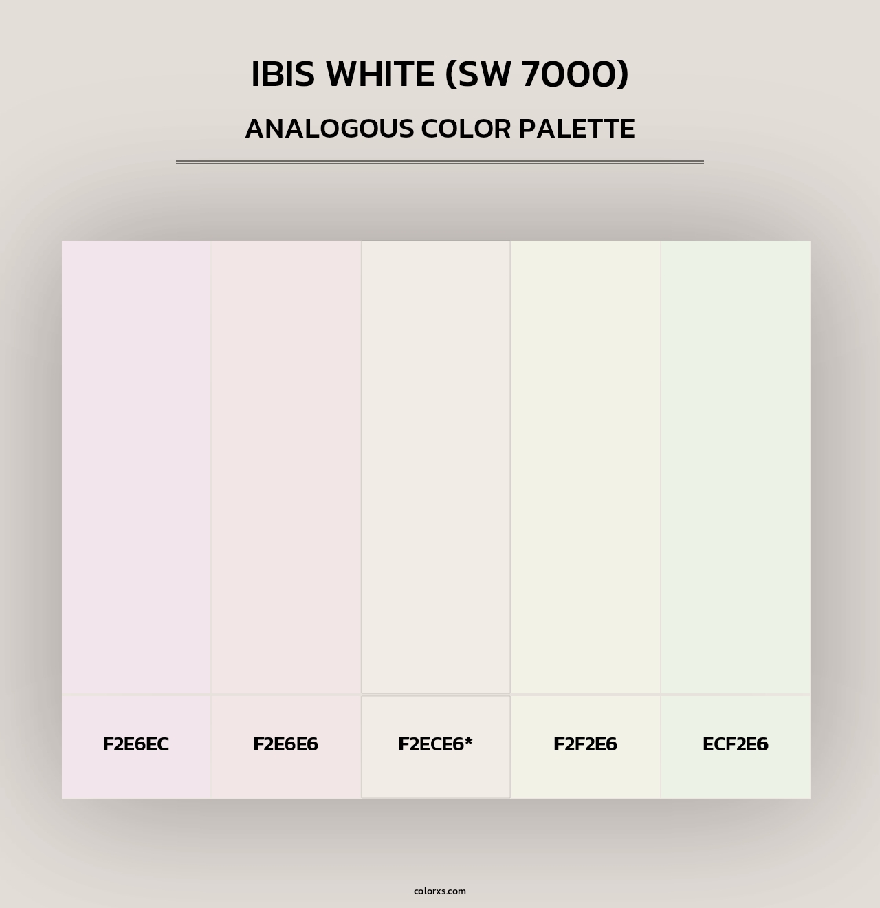 Ibis White (SW 7000) - Analogous Color Palette