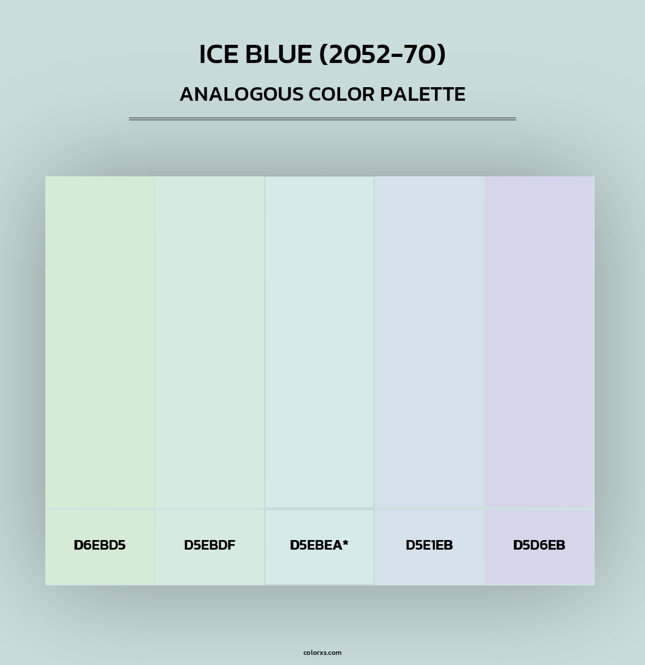 Ice Blue (2052-70) - Analogous Color Palette