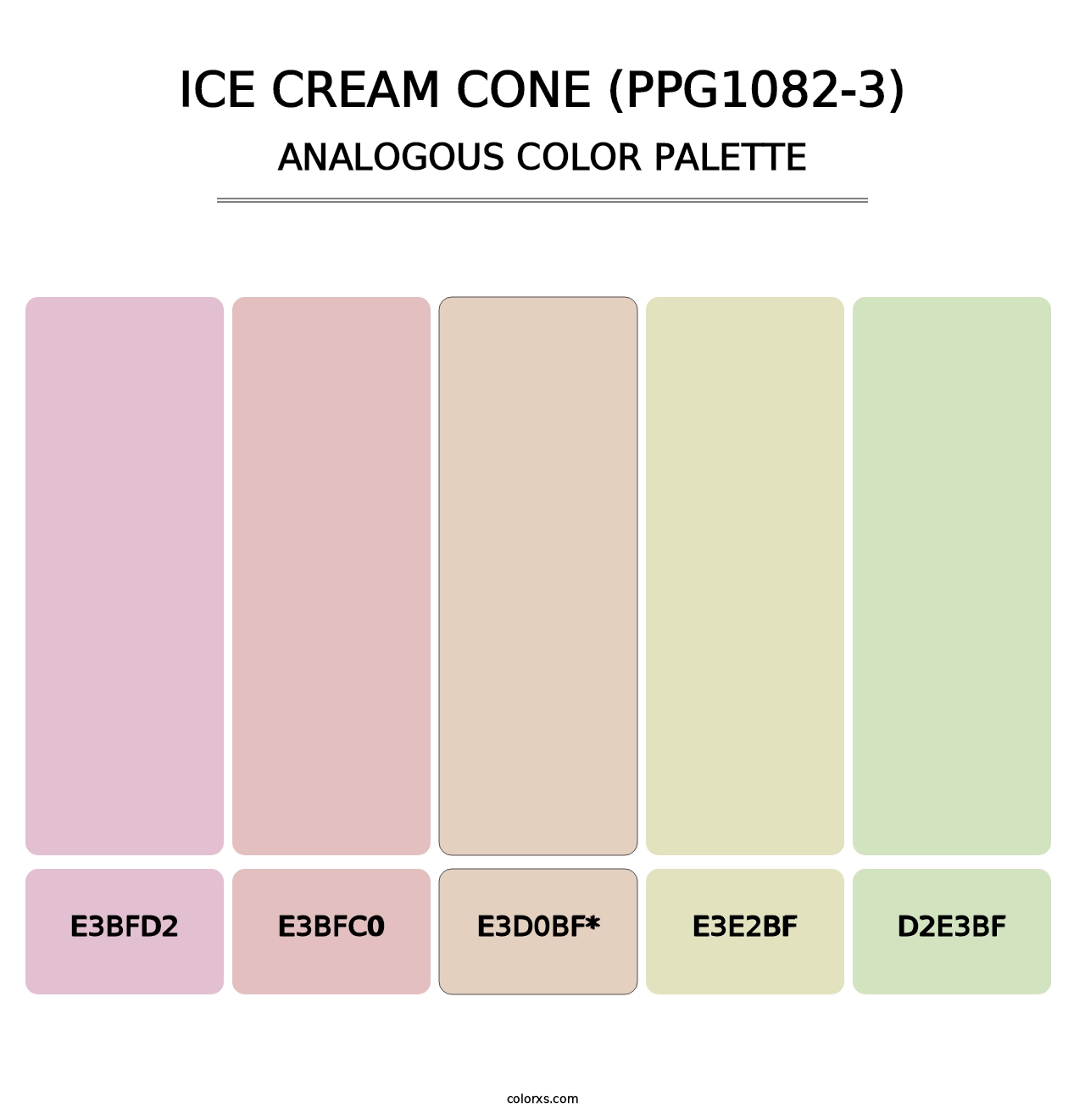 Ice Cream Cone (PPG1082-3) - Analogous Color Palette