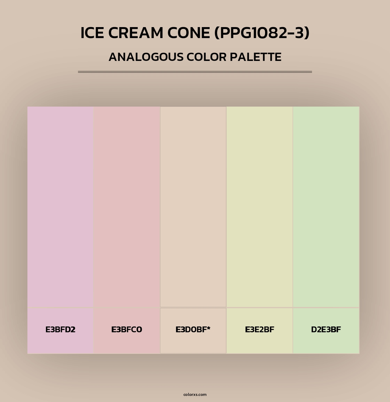 Ice Cream Cone (PPG1082-3) - Analogous Color Palette