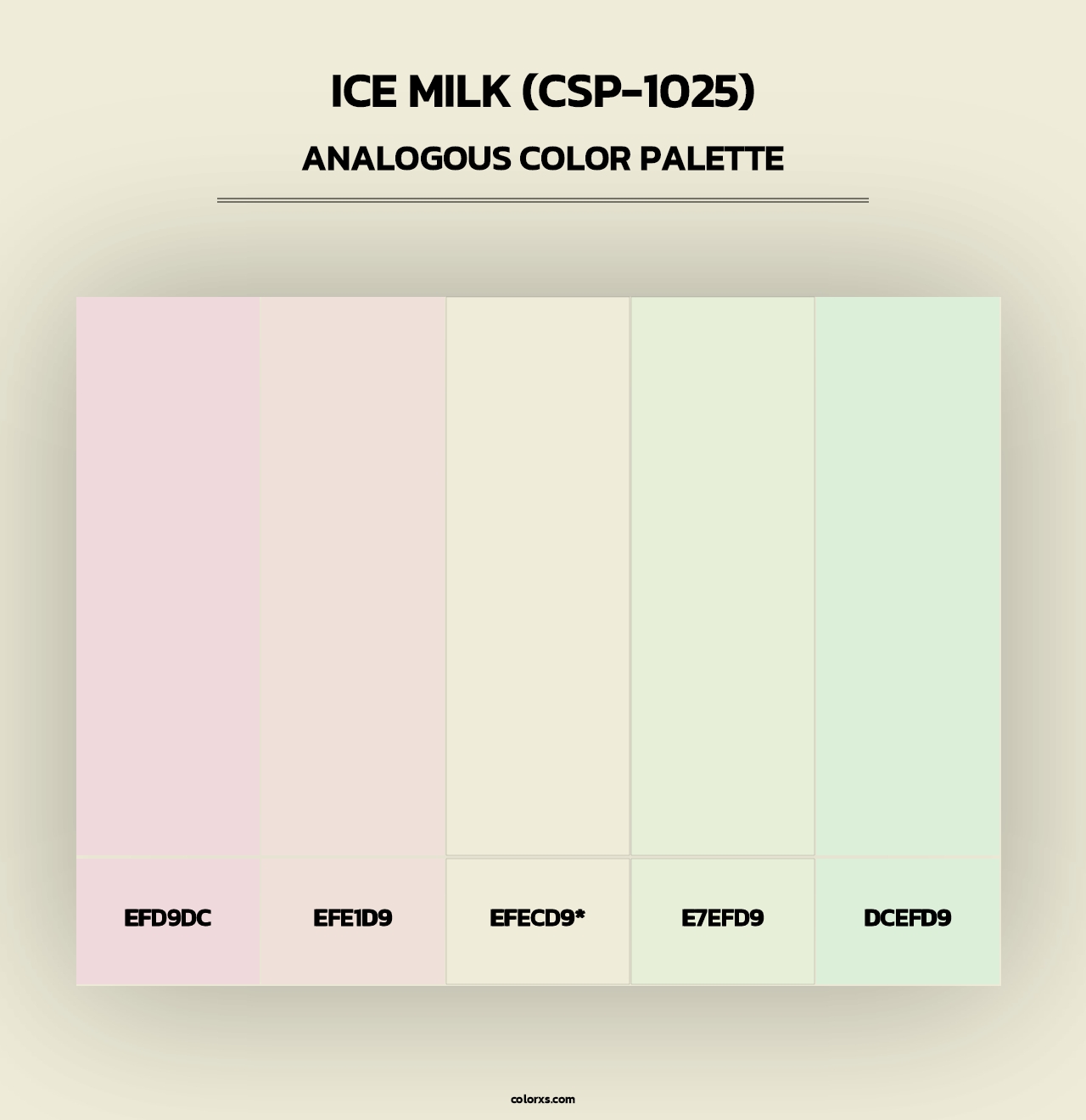 Ice Milk (CSP-1025) - Analogous Color Palette