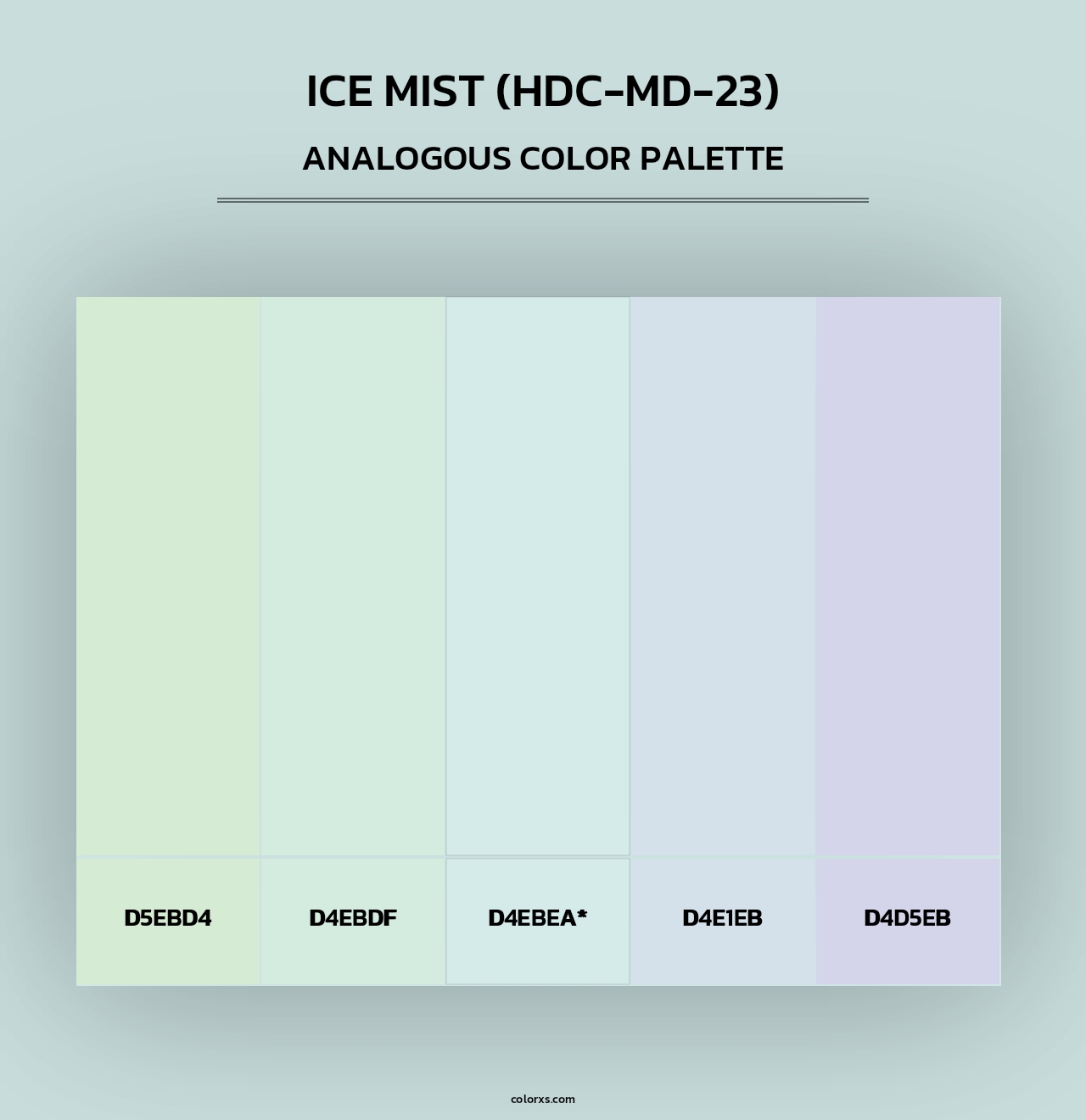 Ice Mist (HDC-MD-23) - Analogous Color Palette