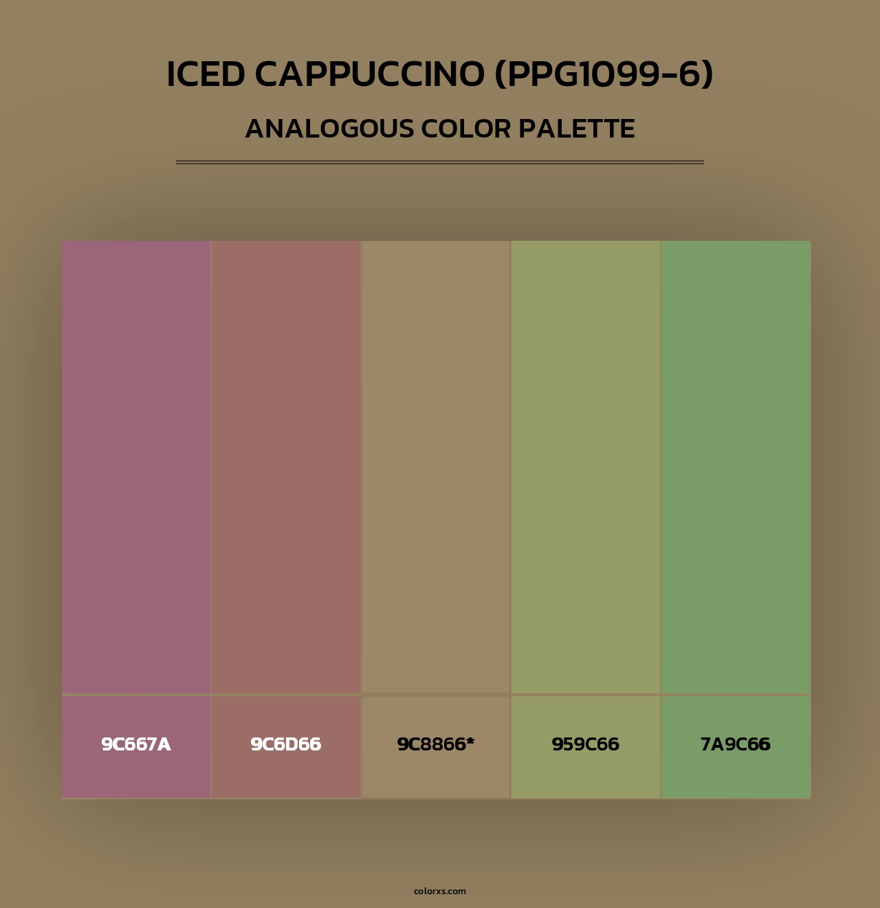 Iced Cappuccino (PPG1099-6) - Analogous Color Palette
