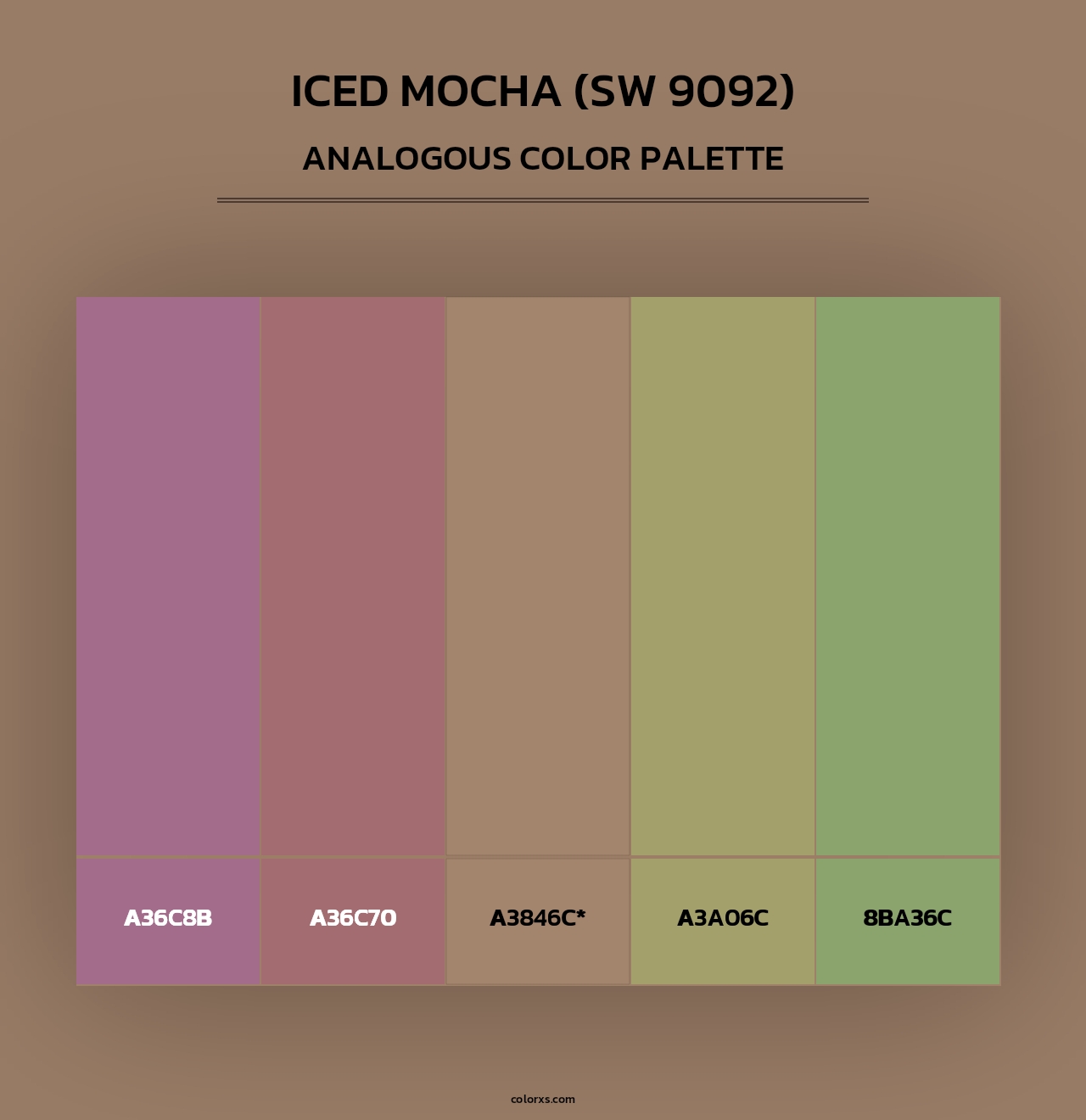 Iced Mocha (SW 9092) - Analogous Color Palette