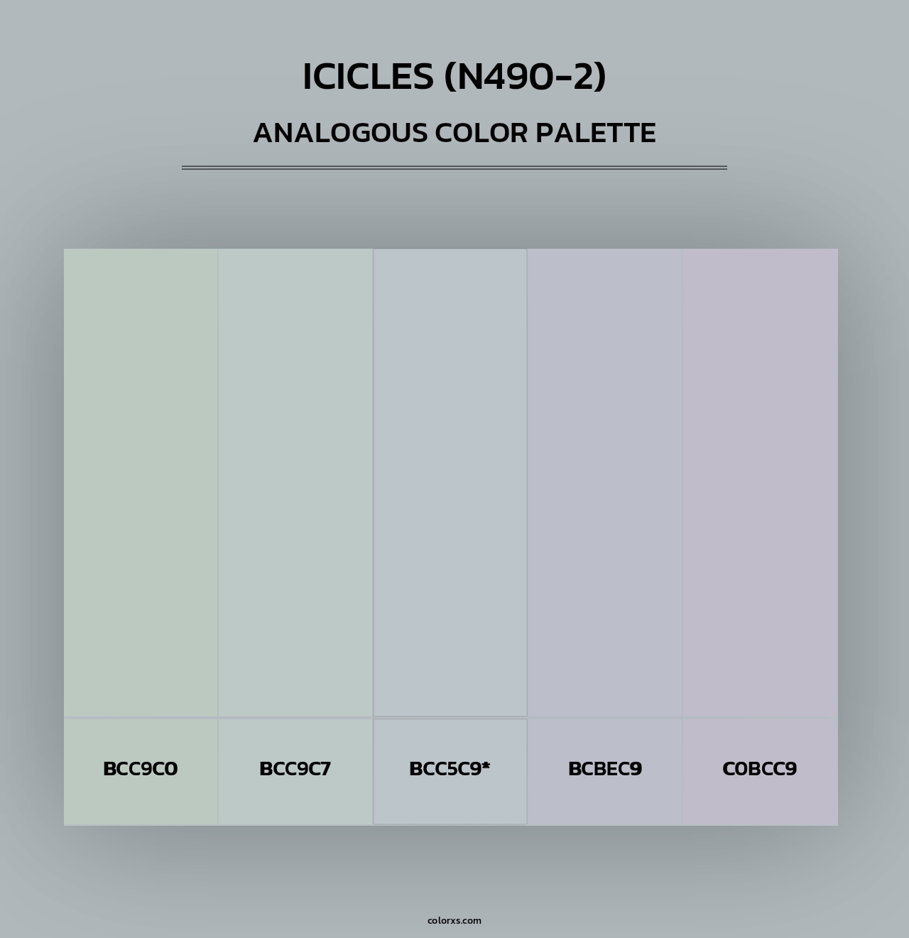 Icicles (N490-2) - Analogous Color Palette
