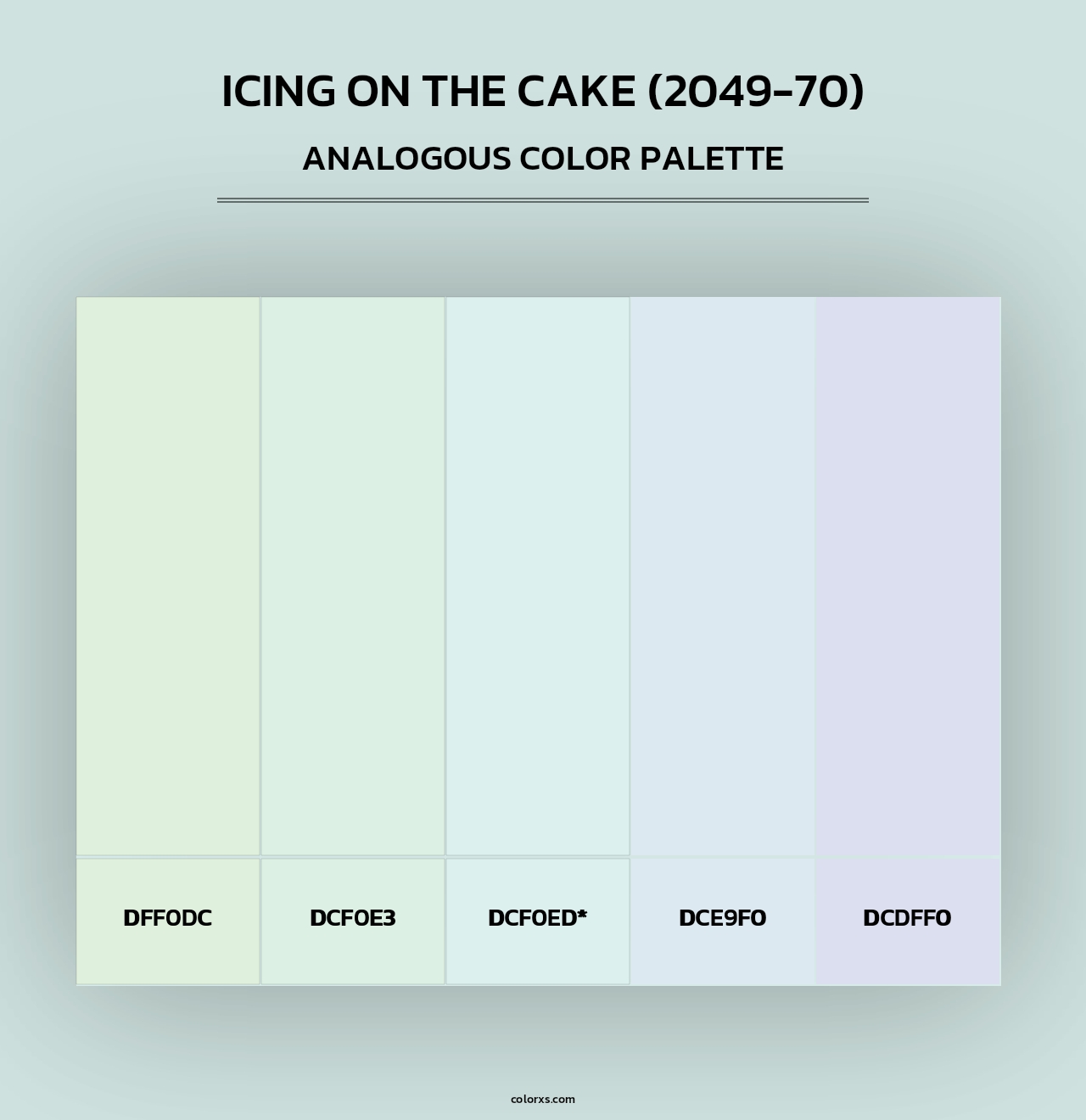 Icing on the Cake (2049-70) - Analogous Color Palette